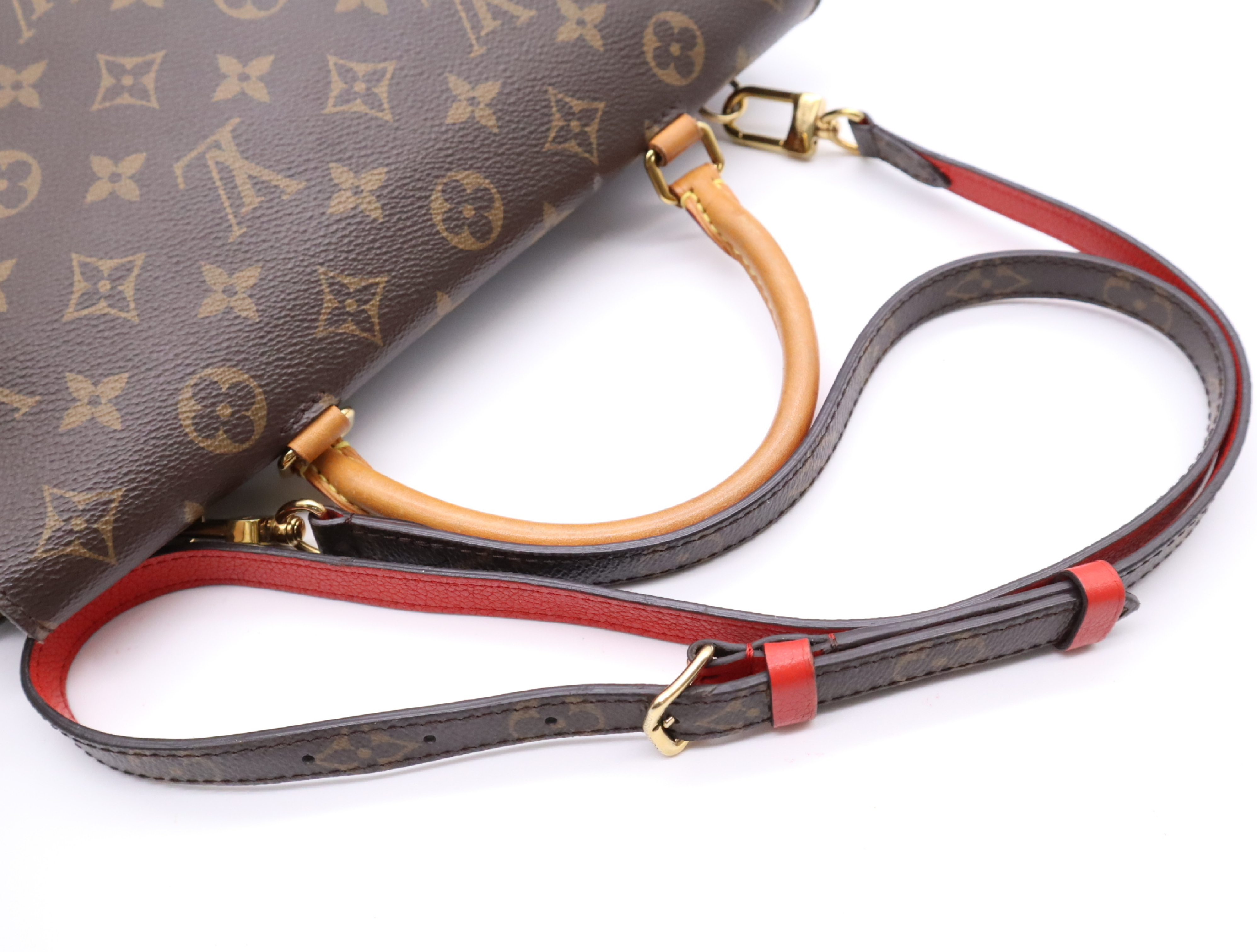 M44286 Monogram Marignan Coquelicot Handbag with Shoulder Strap — view 12