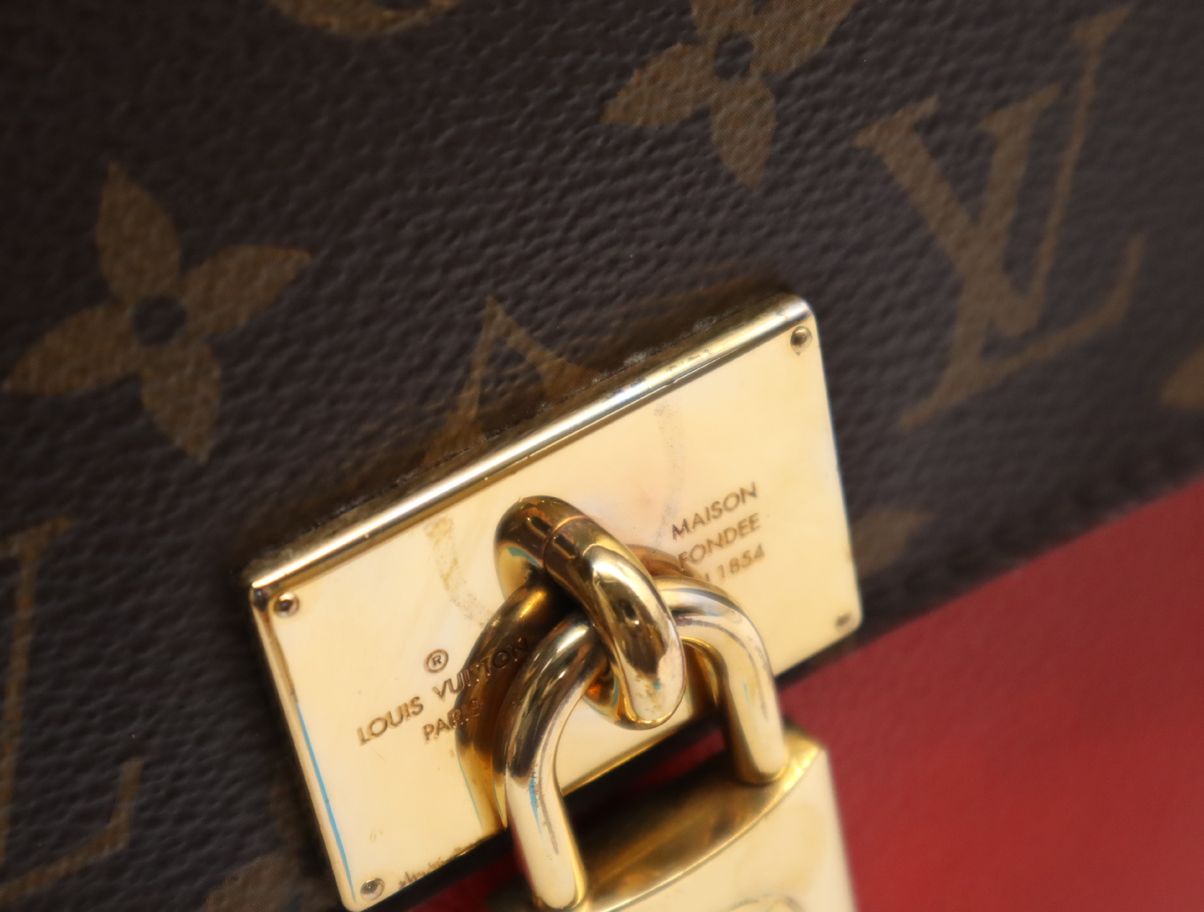 M44286 Monogram Marignan Coquelicot Handbag with Shoulder Strap — view 15