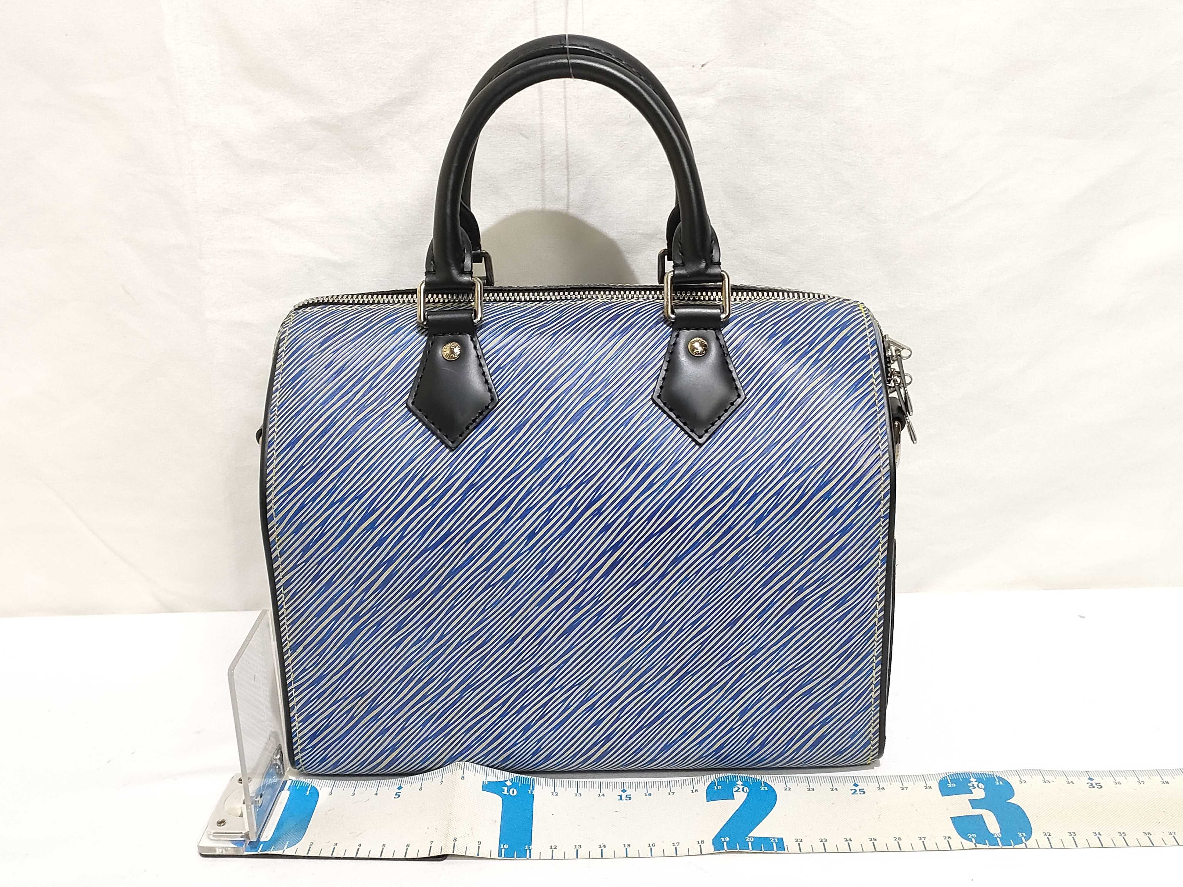 Epi Leather Speedy Bandoulière 25 M51280 Blue SN0157 Handbag — view 2