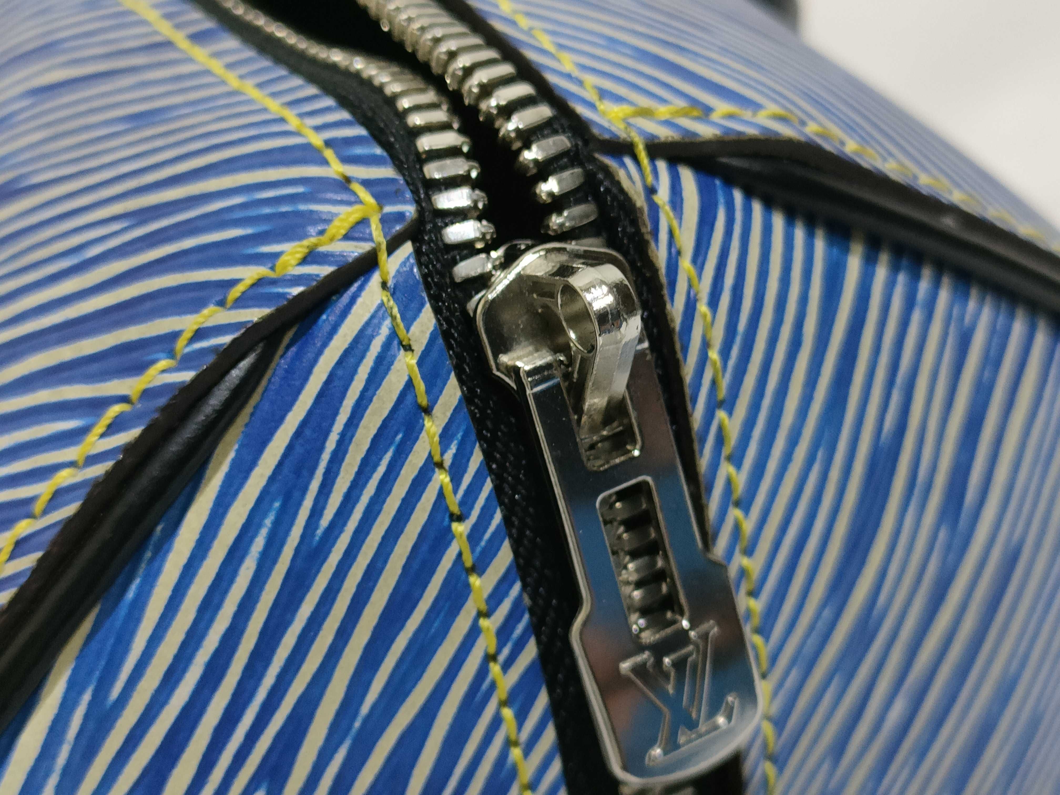 Epi Leather Speedy Bandoulière 25 M51280 Blue SN0157 Handbag — view 12