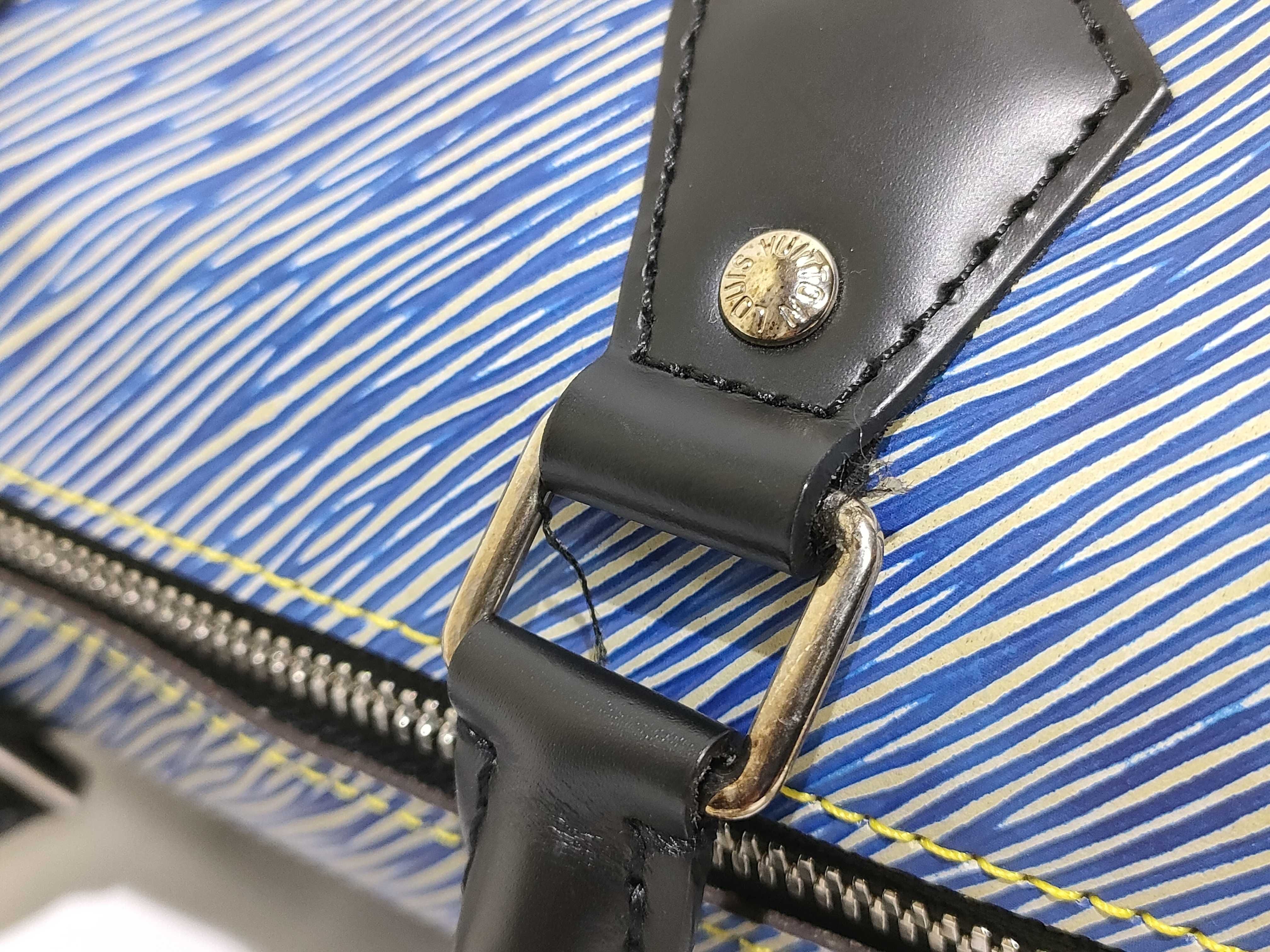 Epi Leather Speedy Bandoulière 25 M51280 Blue SN0157 Handbag — view 5