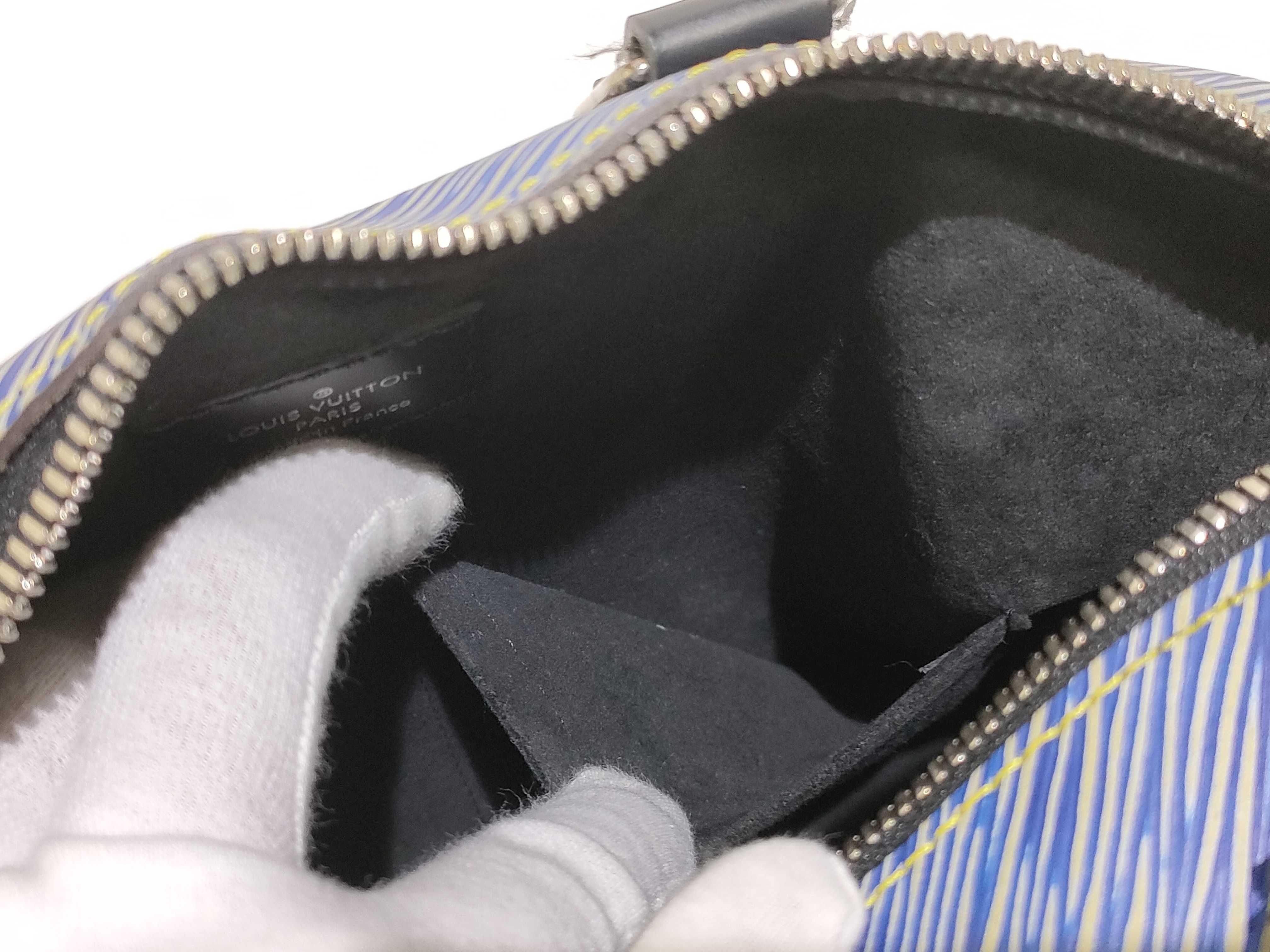 Epi Leather Speedy Bandoulière 25 M51280 Blue SN0157 Handbag — view 10