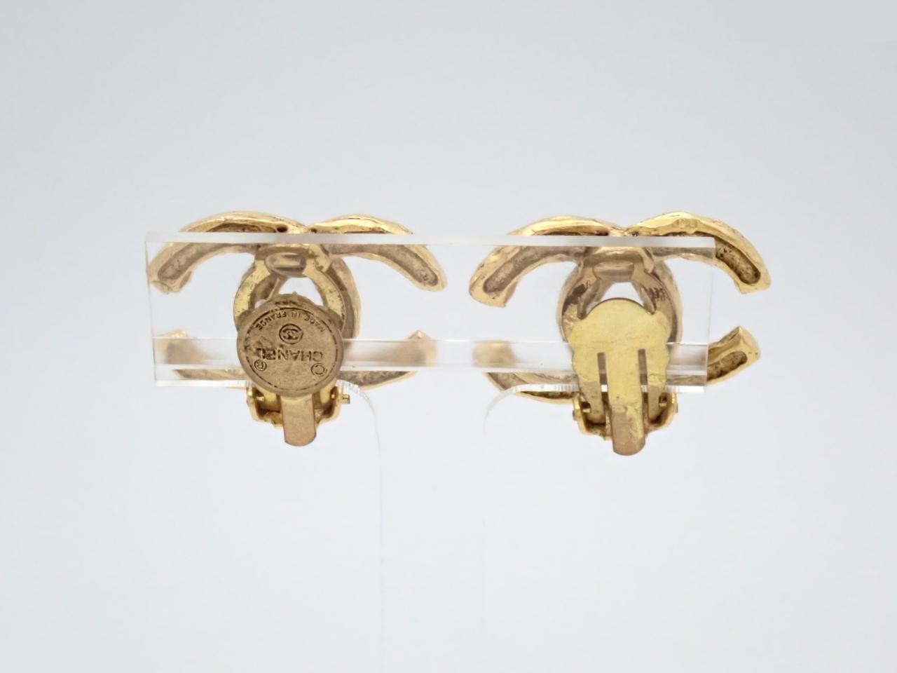 Coco Mark Gold Earrings — view 2
