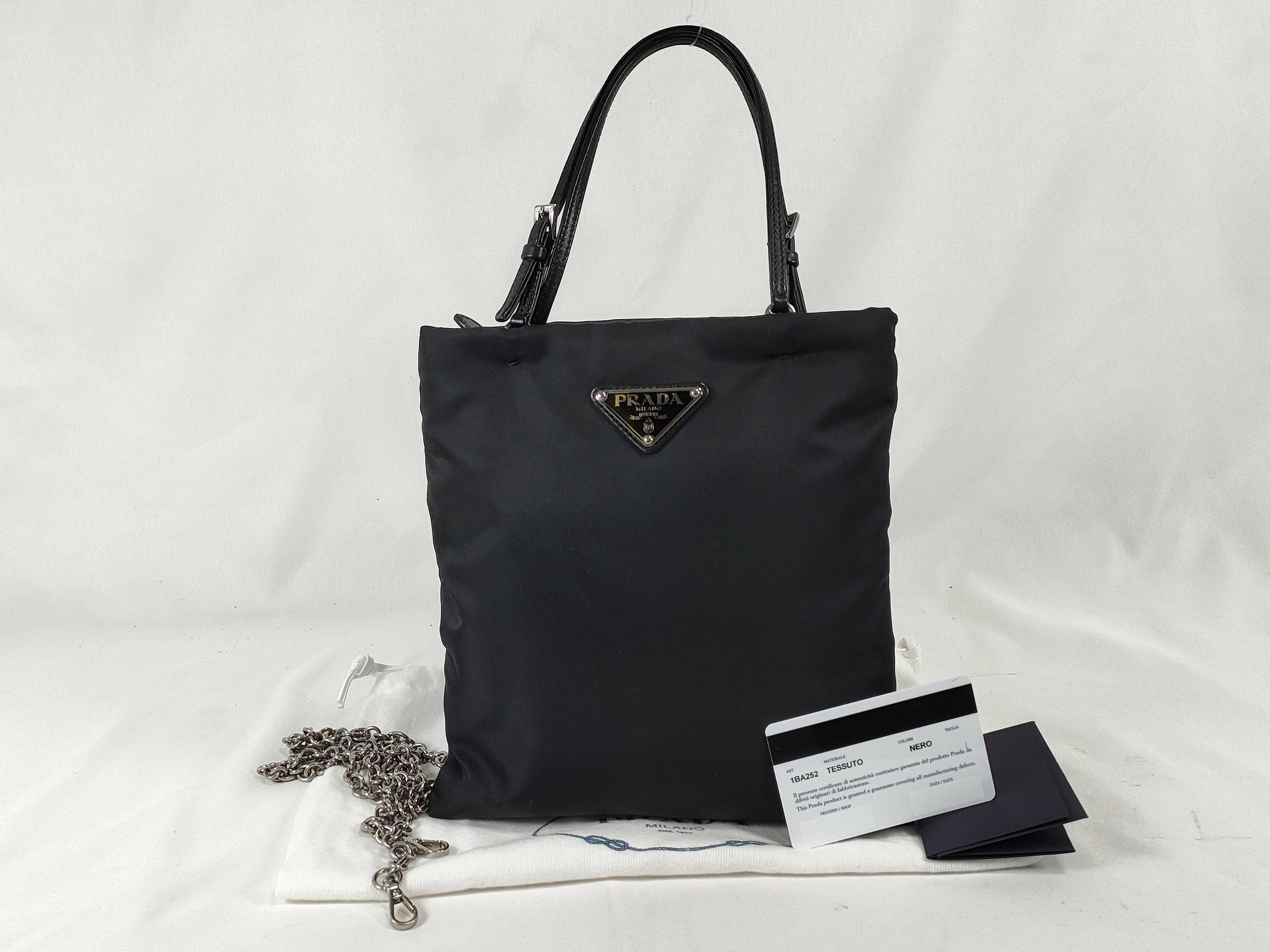 Nylon KR-Tessuto Nylon 2-Way Handbag Black 1BA252 - Grade AB Handbag
