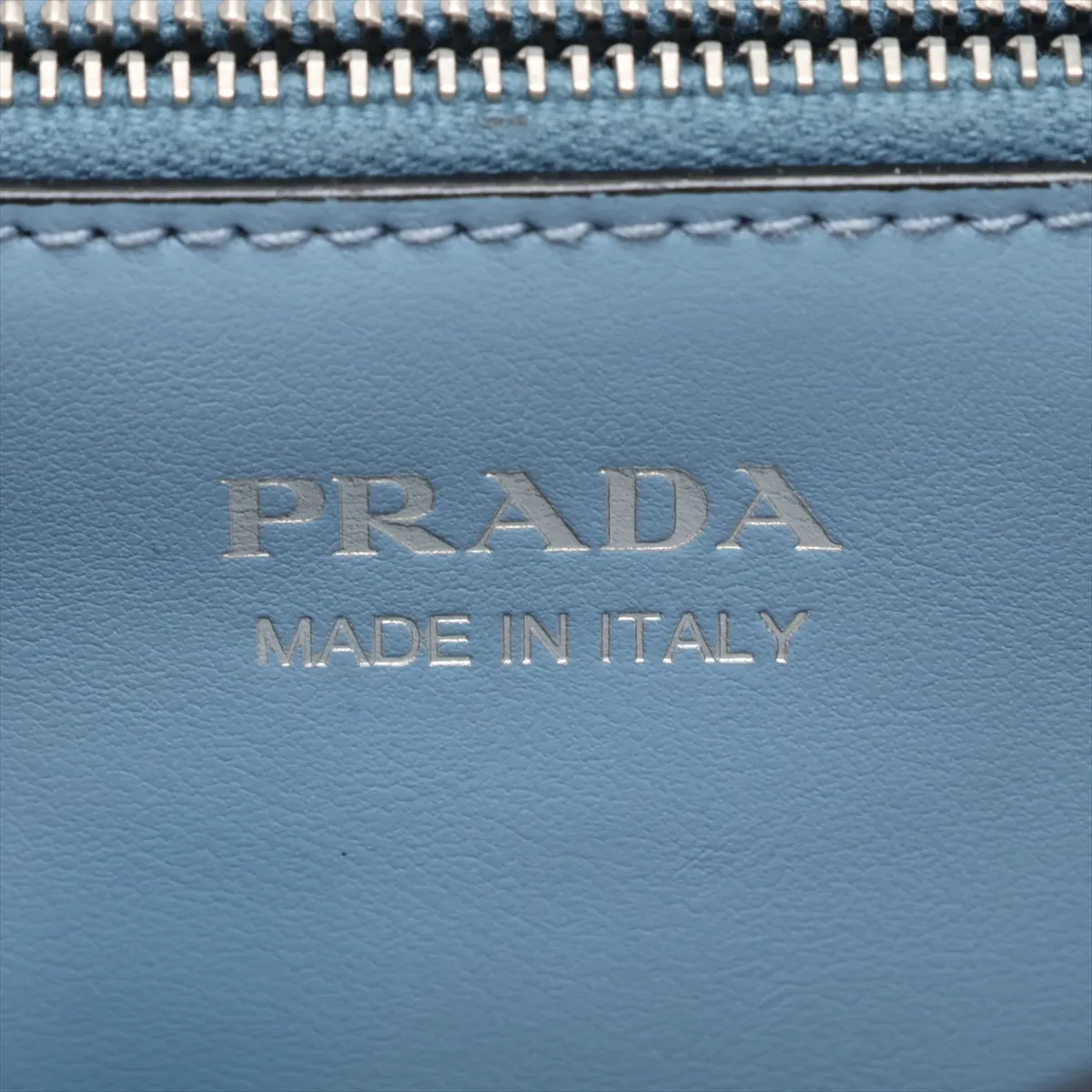 Leather x Stud Shoulder Bag, Blue — view 9