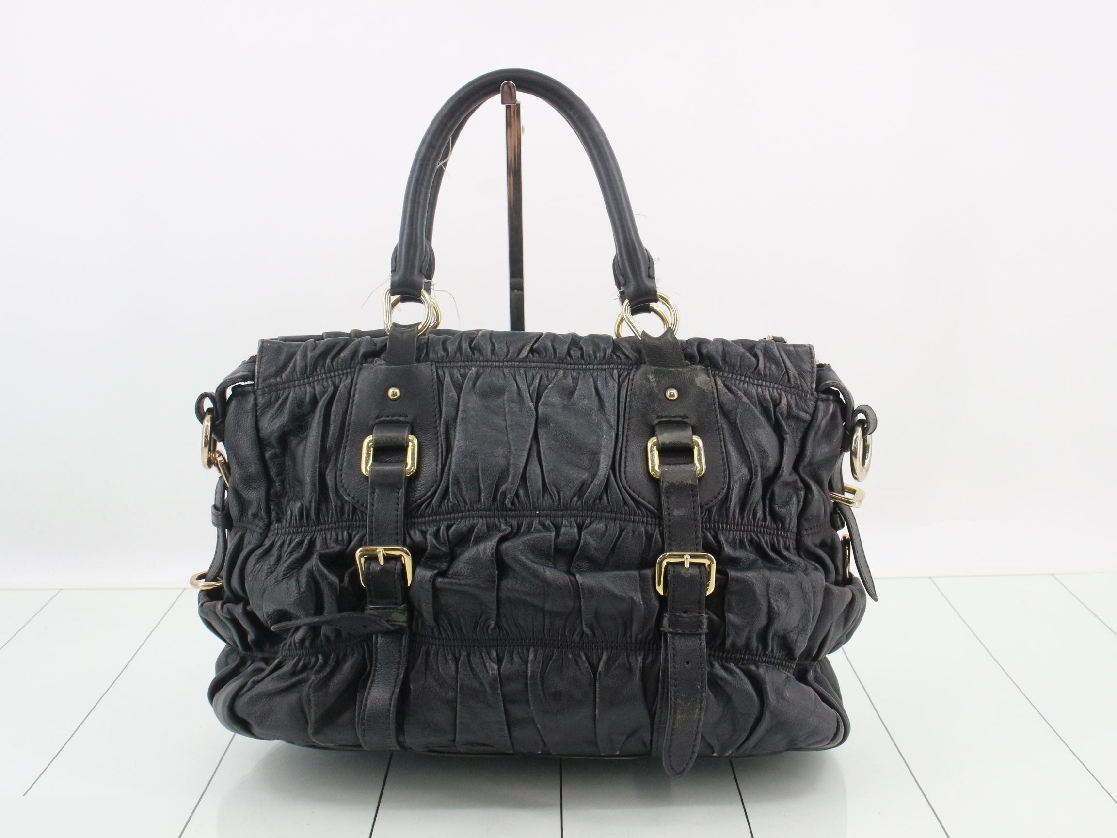 Gathered 2-Way Bag, Black — view 2