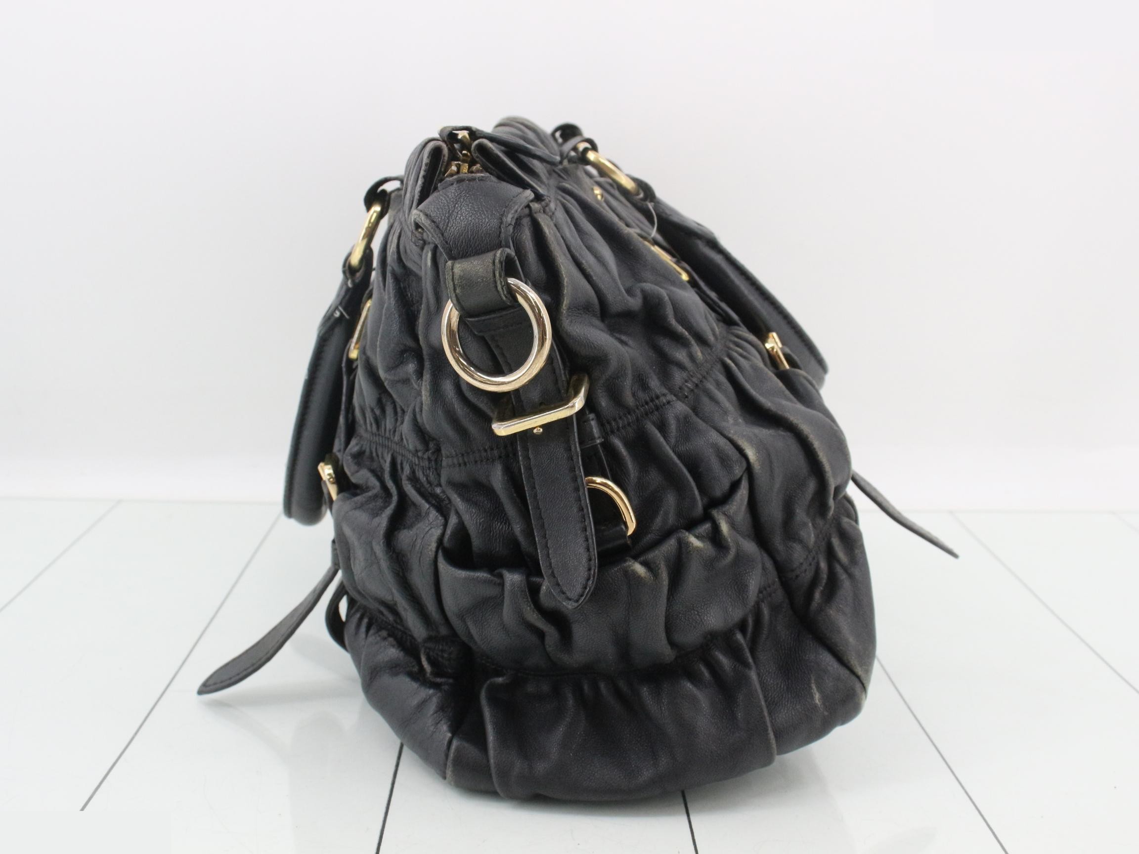 Gathered 2-Way Bag, Black — view 4