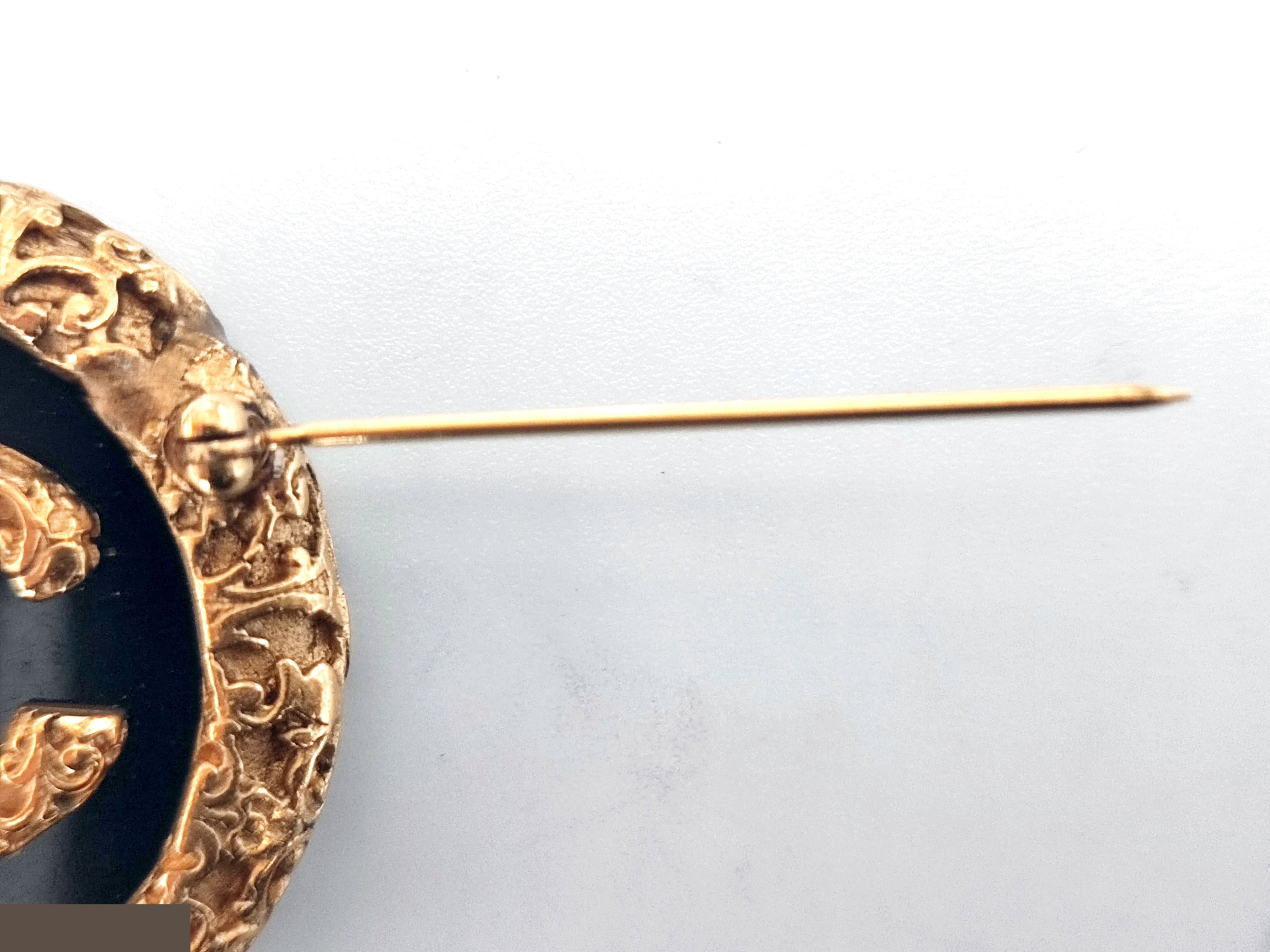 Cocomark Lava Black Circle Brooch 93A — view 6