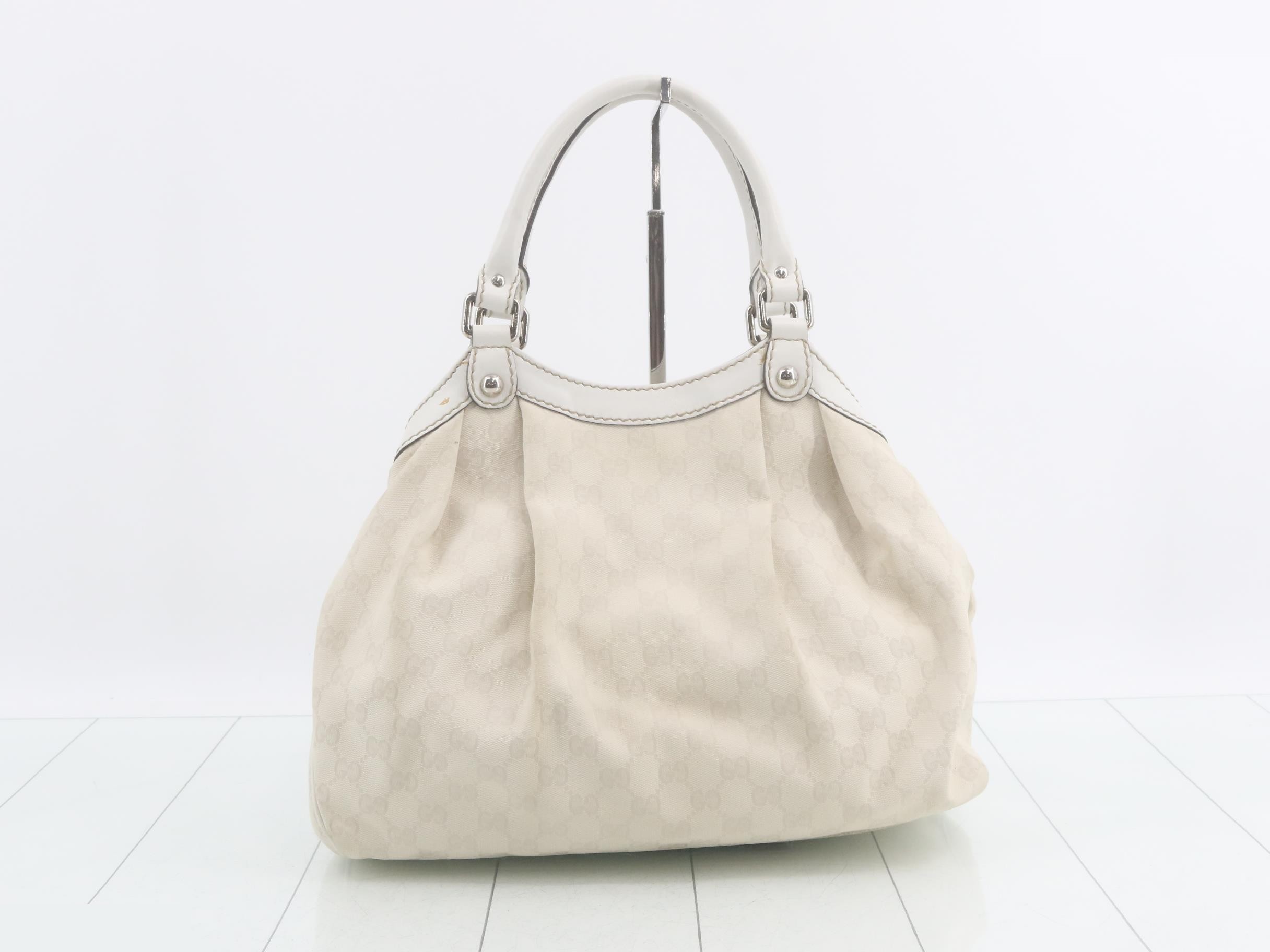 GG Gambas Handbag, Ivory — view 2