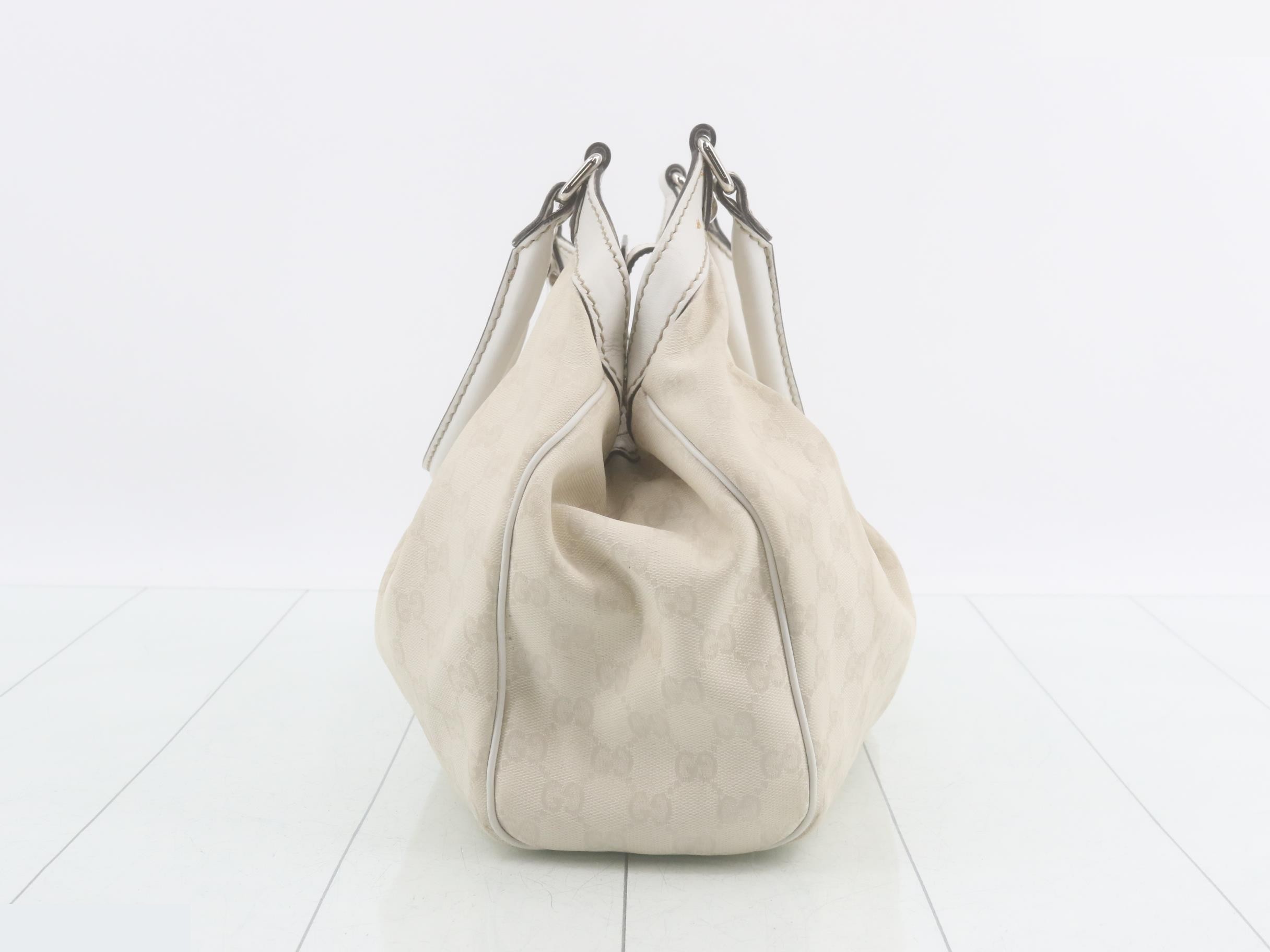 GG Gambas Handbag, Ivory — view 3