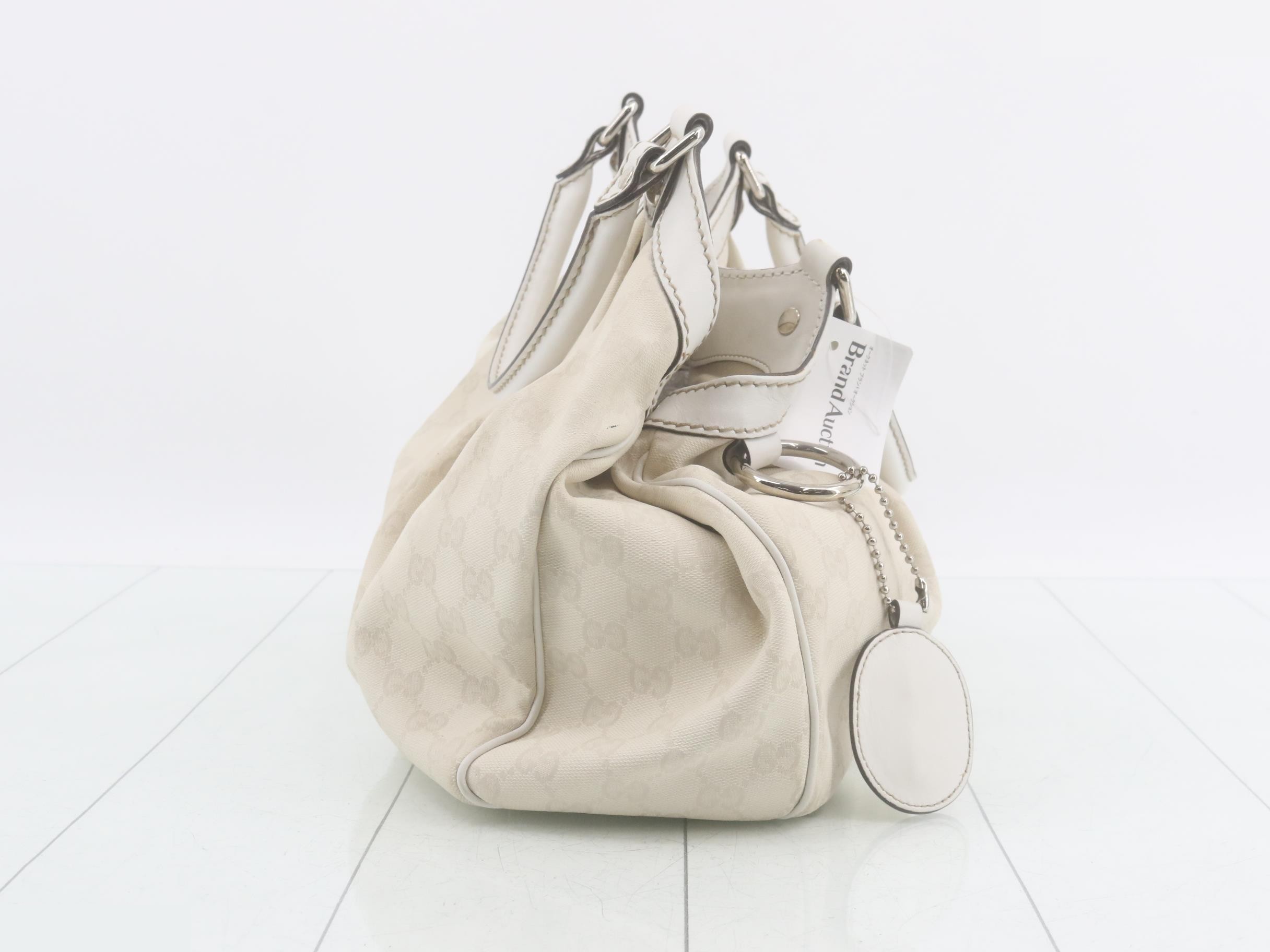 GG Gambas Handbag, Ivory — view 4