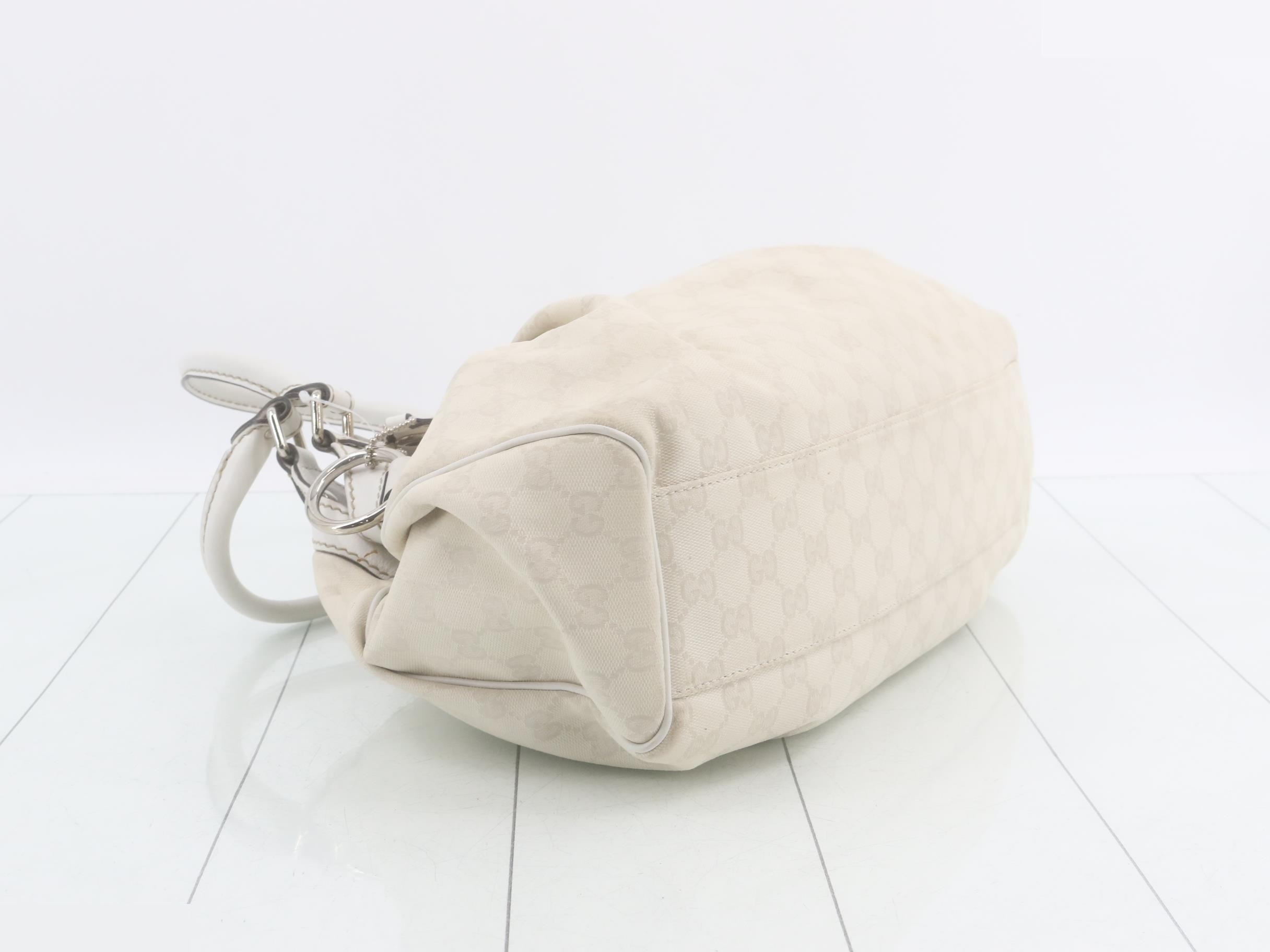 GG Gambas Handbag, Ivory — view 5