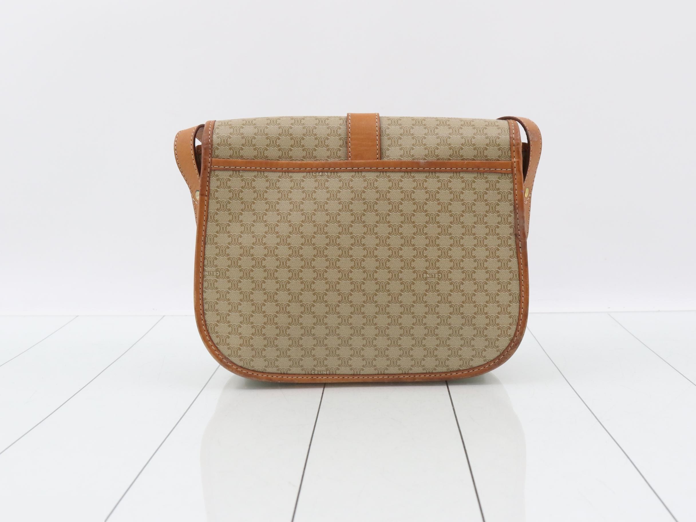 Macadam Shoulder Bag, PVC/Leather, Brown — view 2