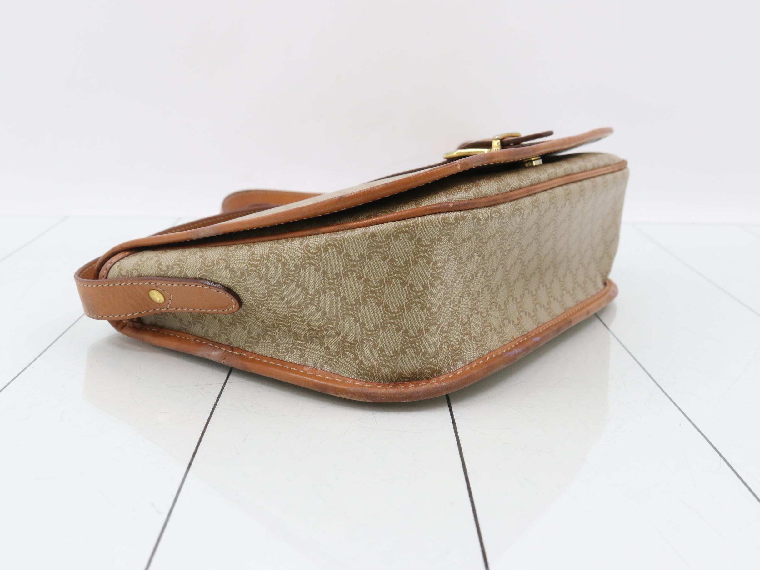 Macadam Shoulder Bag, PVC/Leather, Brown — view 5