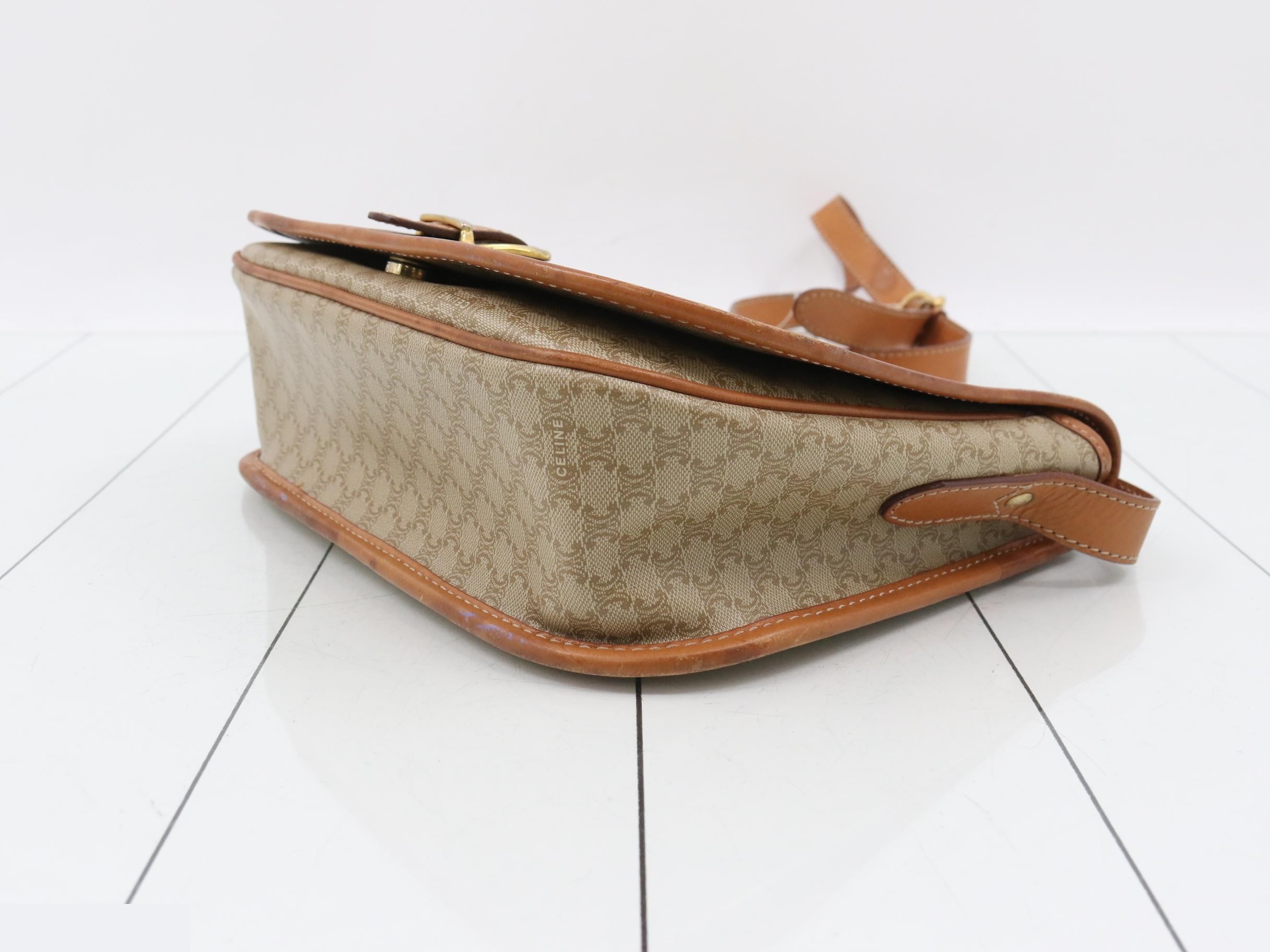 Macadam Shoulder Bag, PVC/Leather, Brown — view 6