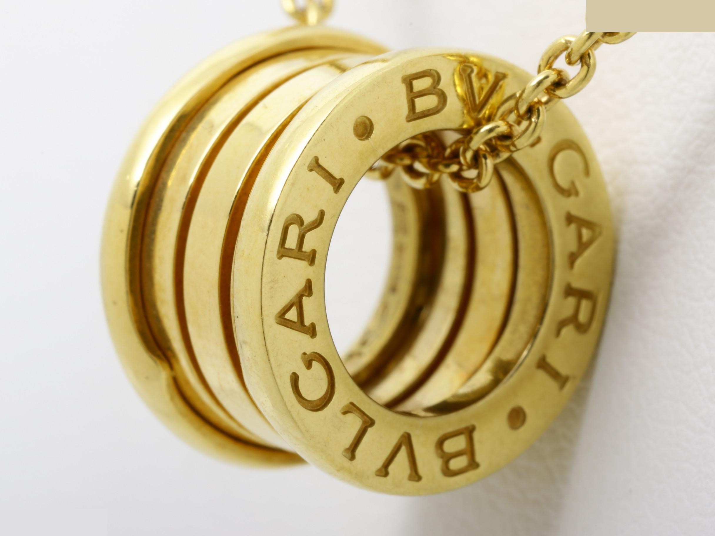 B.zero1 necklace, 750YG, 13.0g, chain approximately 39cm — view 3