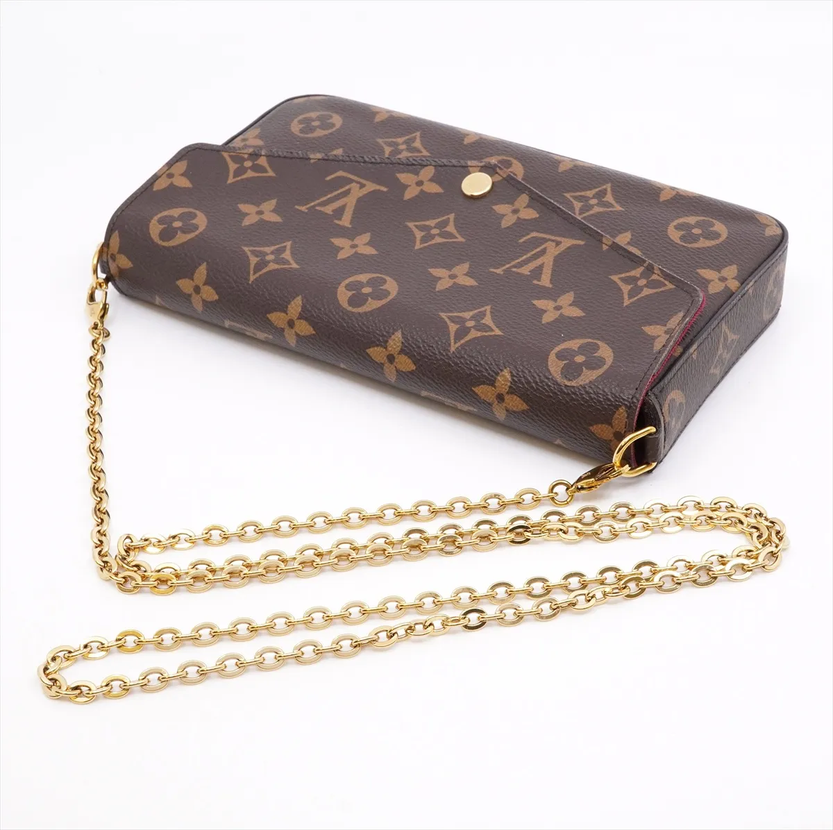Monogram Pochette Felicie M61276 SP2198 Brown Shoulder Pochette. Comes with dust bag. Corners of the flap are slightly raised. Has a slight — view 3