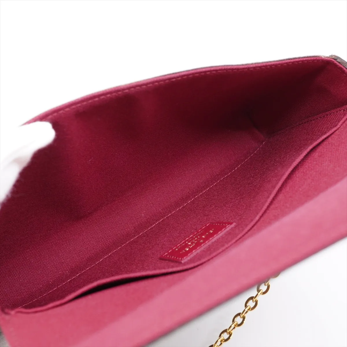 Monogram Pochette Felicie M61276 SP2198 Brown Shoulder Pochette. Comes with dust bag. Corners of the flap are slightly raised. Has a slight — view 4