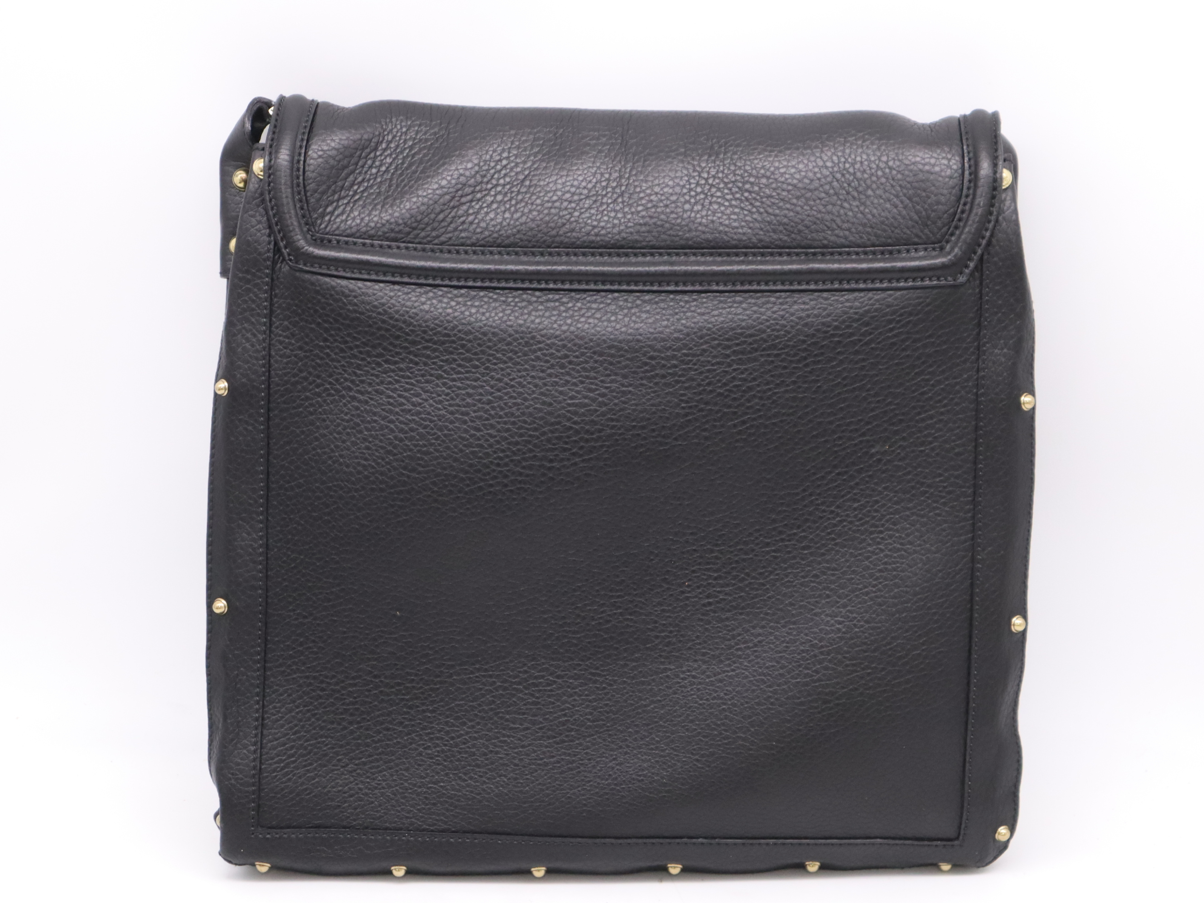115576 Leather Interlocking G Shoulder Bag, Black with Gold Hardware, Shoulder Strap and Dust Bag Included — view 2