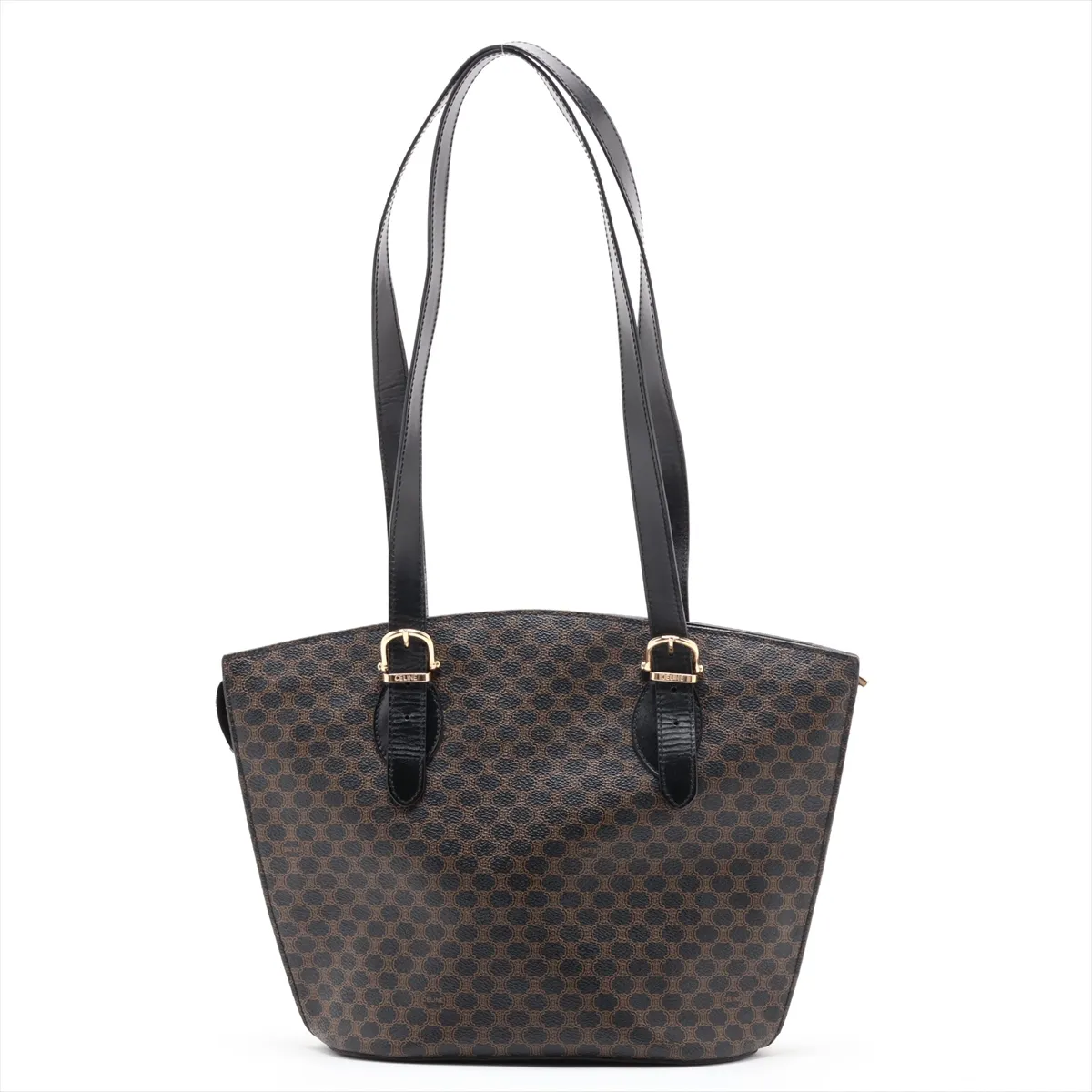Macadam PVC x Leather Shoulder Bag, Black — view 2