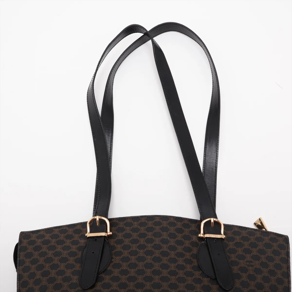 Macadam PVC x Leather Shoulder Bag, Black — view 6