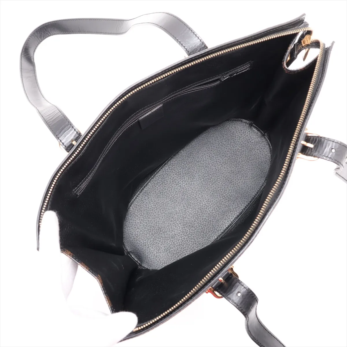 Macadam PVC x Leather Shoulder Bag, Black — view 7