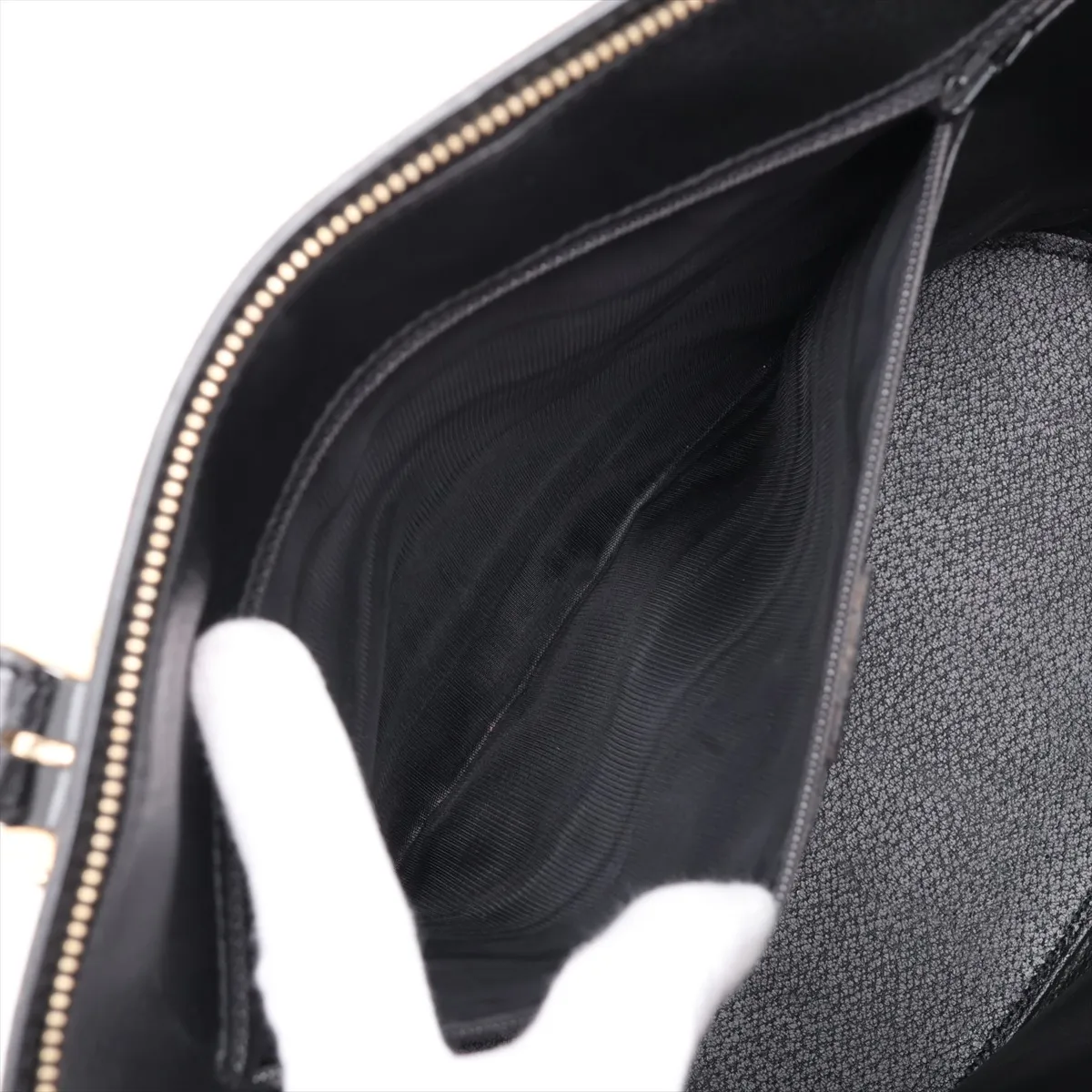 Macadam PVC x Leather Shoulder Bag, Black — view 8