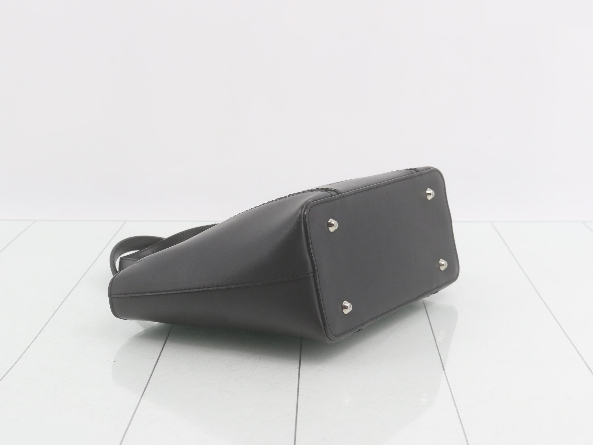 Leather handbag, black — view 5