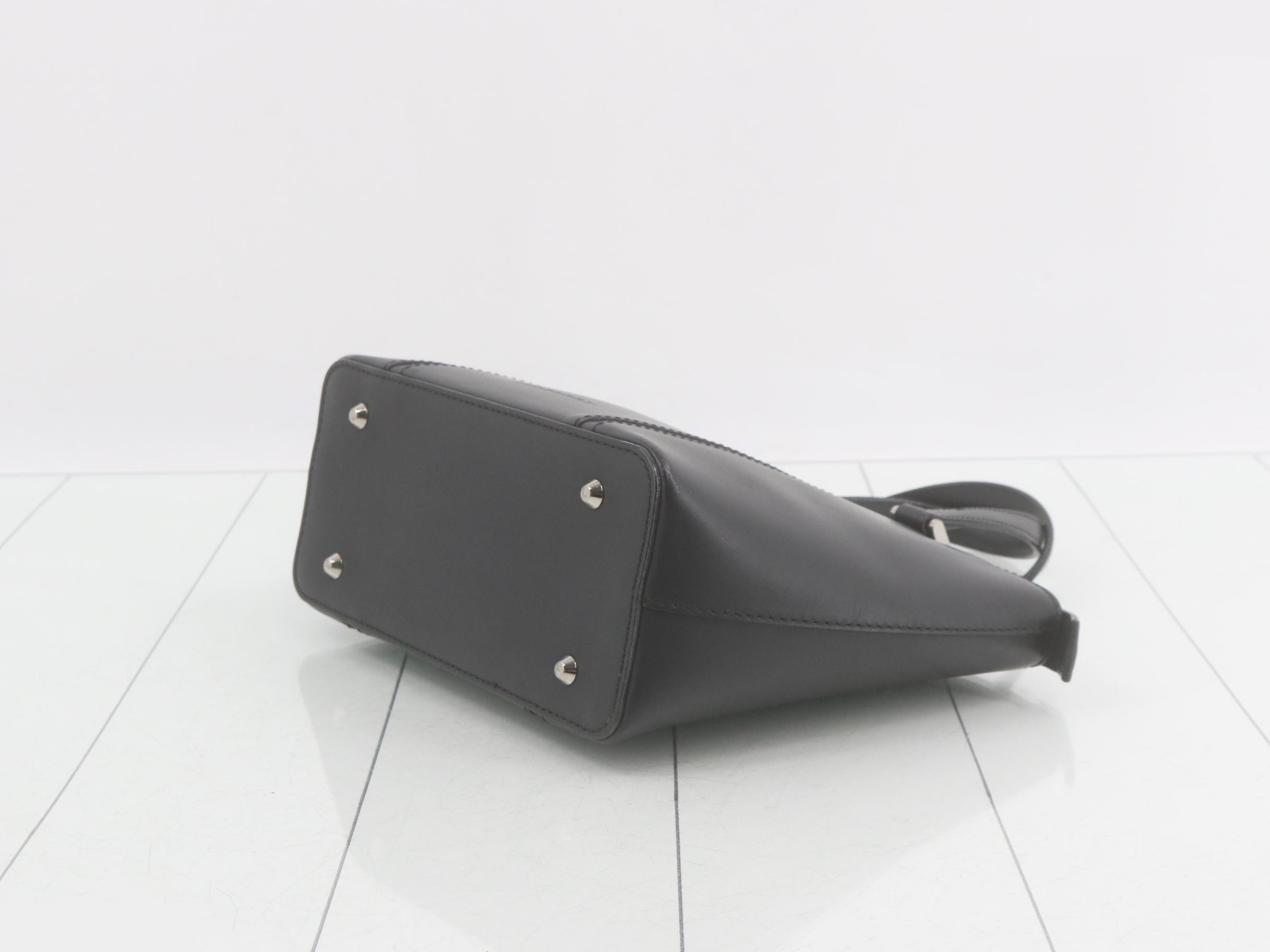 Leather handbag, black — view 6