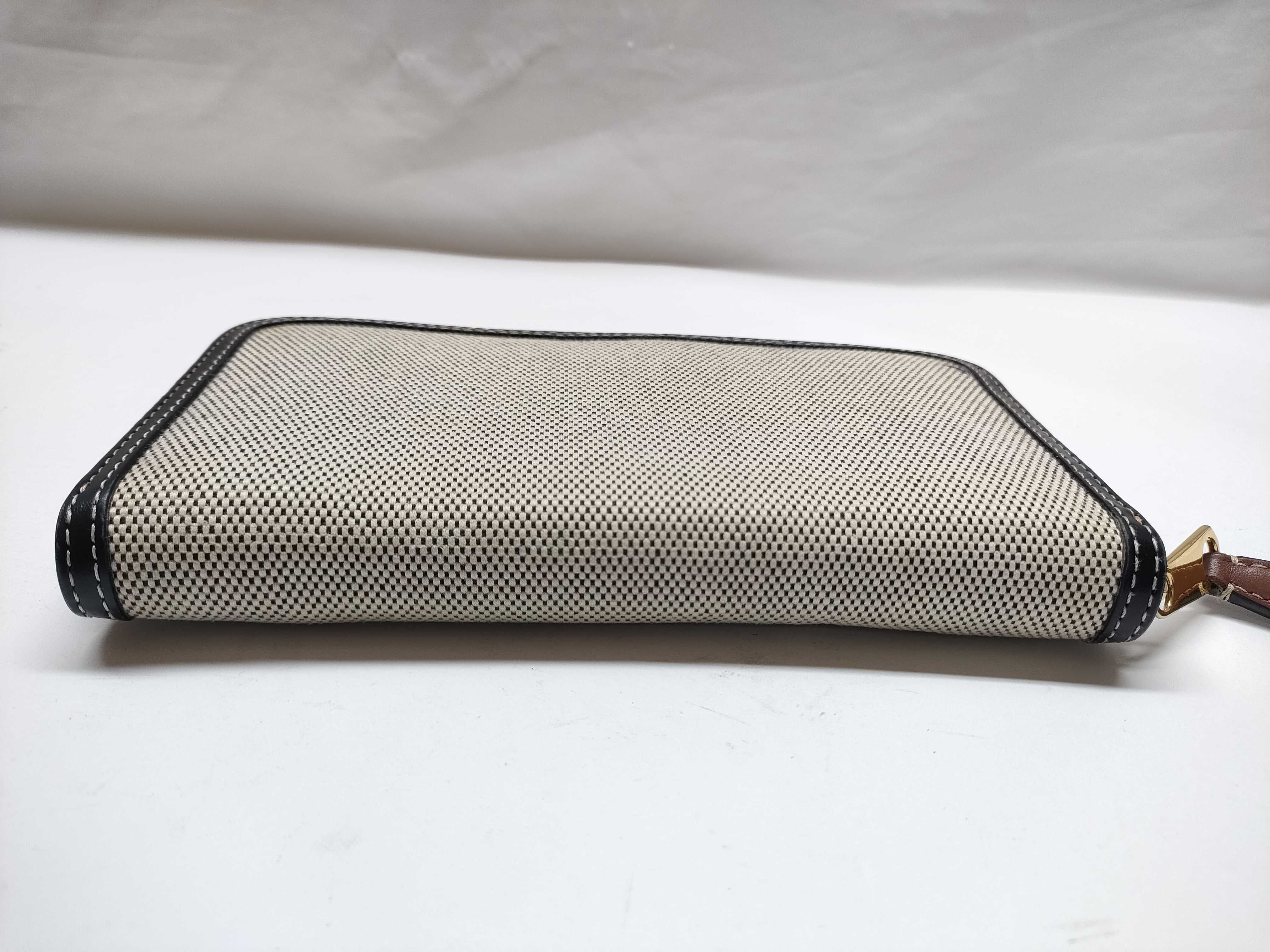 Horseferry Print Long Wallet, Canvas and Leather — view 2