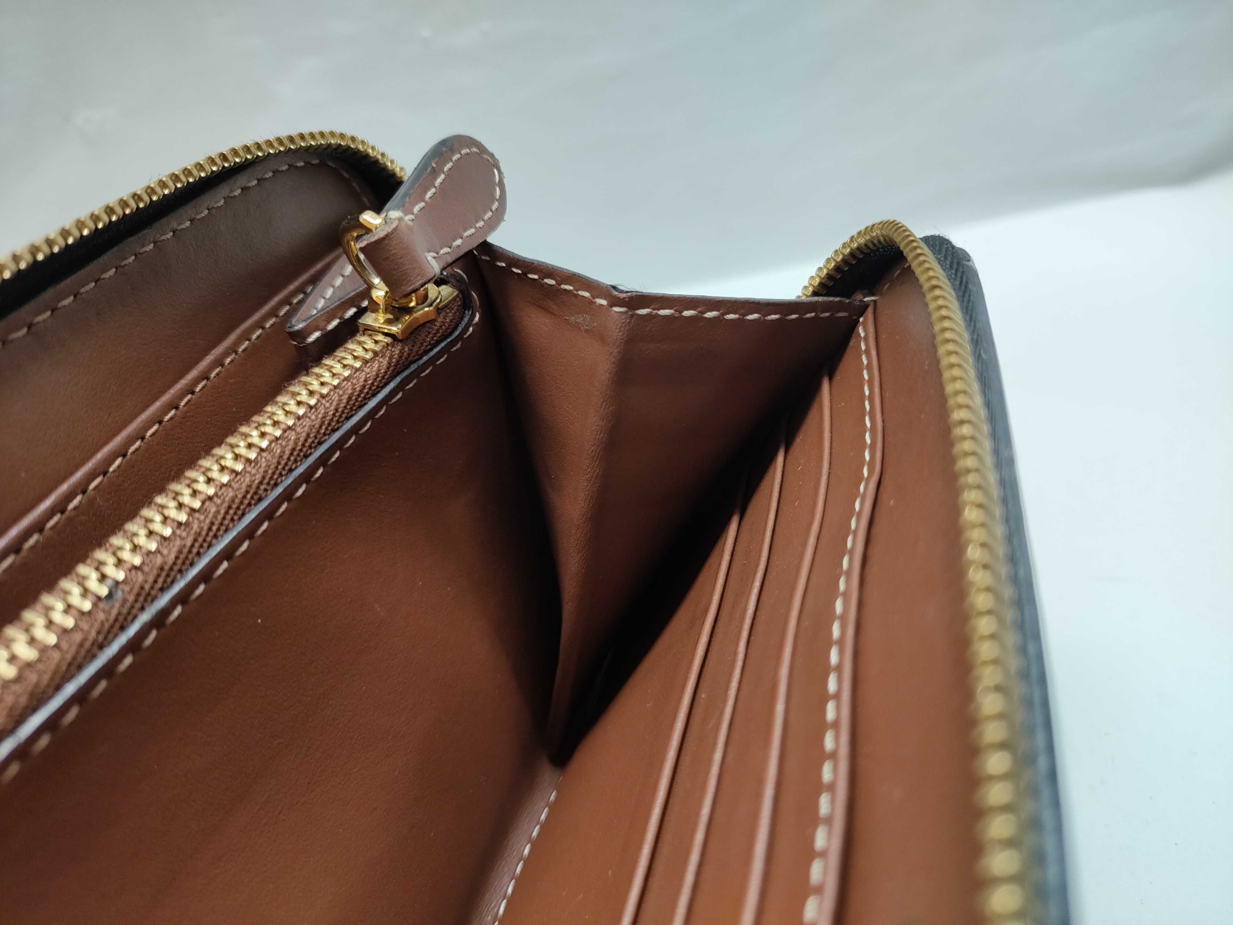 Horseferry Print Long Wallet, Canvas and Leather — view 12