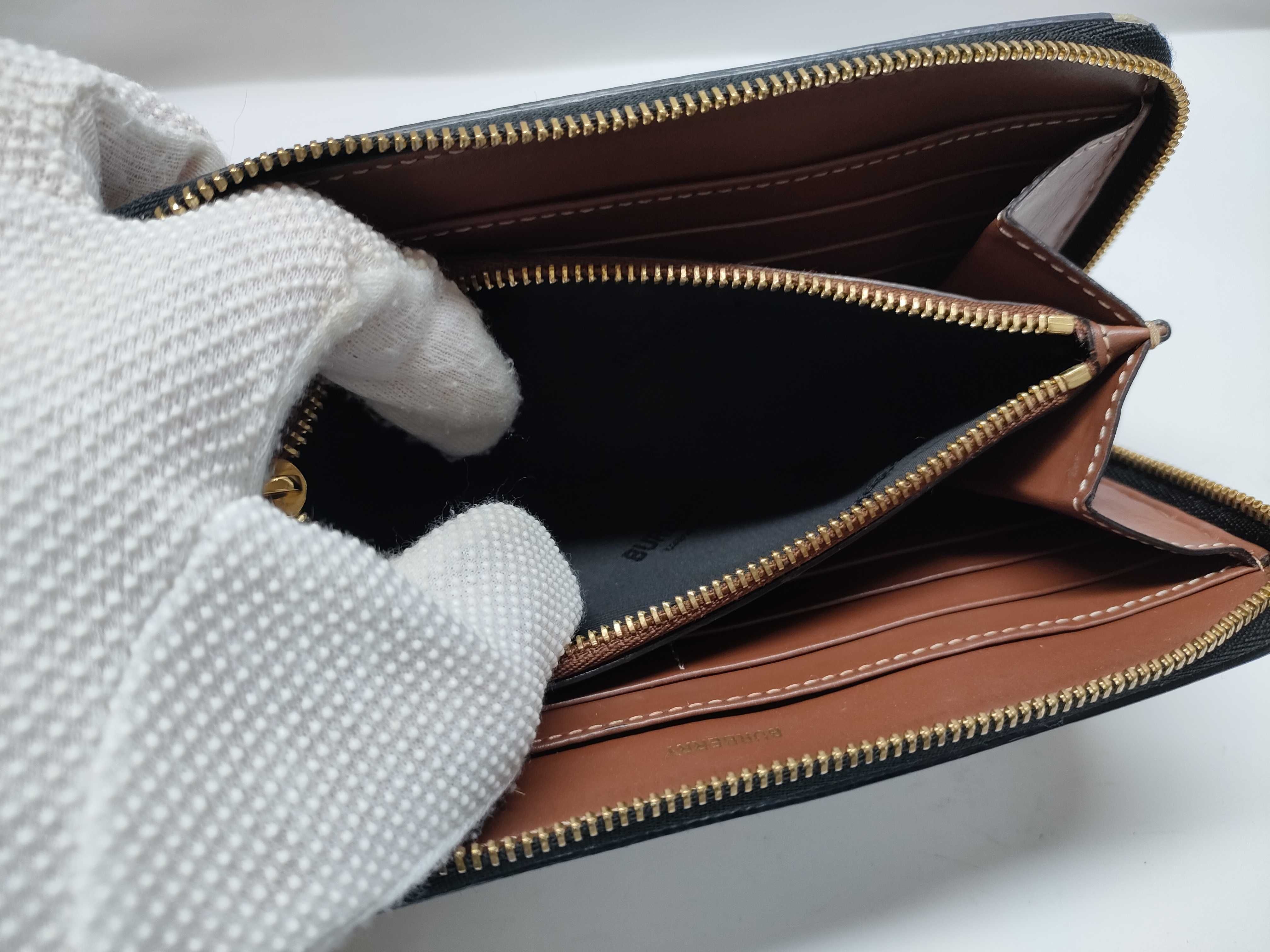 Horseferry Print Long Wallet, Canvas and Leather — view 13