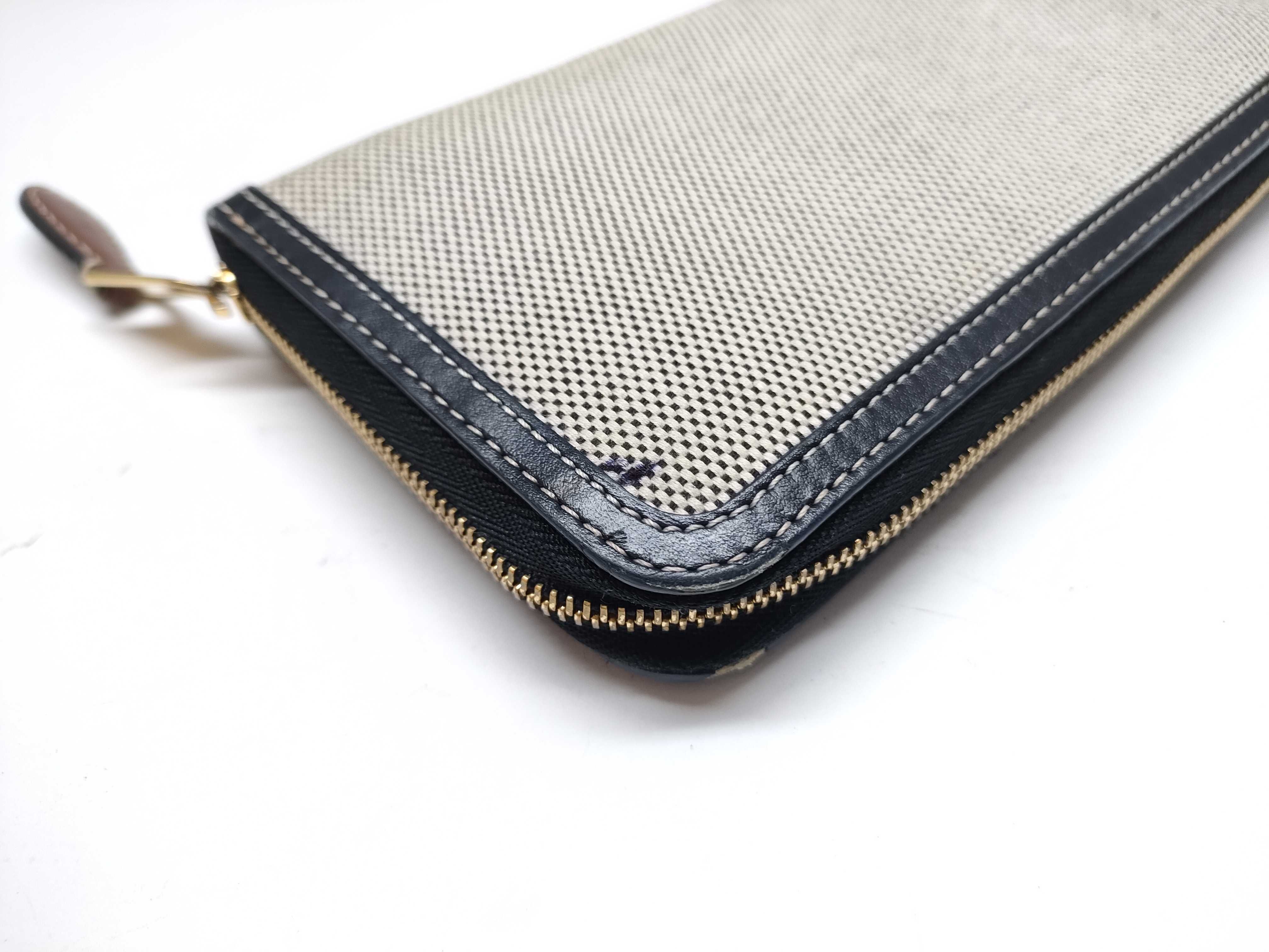 Horseferry Print Long Wallet, Canvas and Leather — view 7