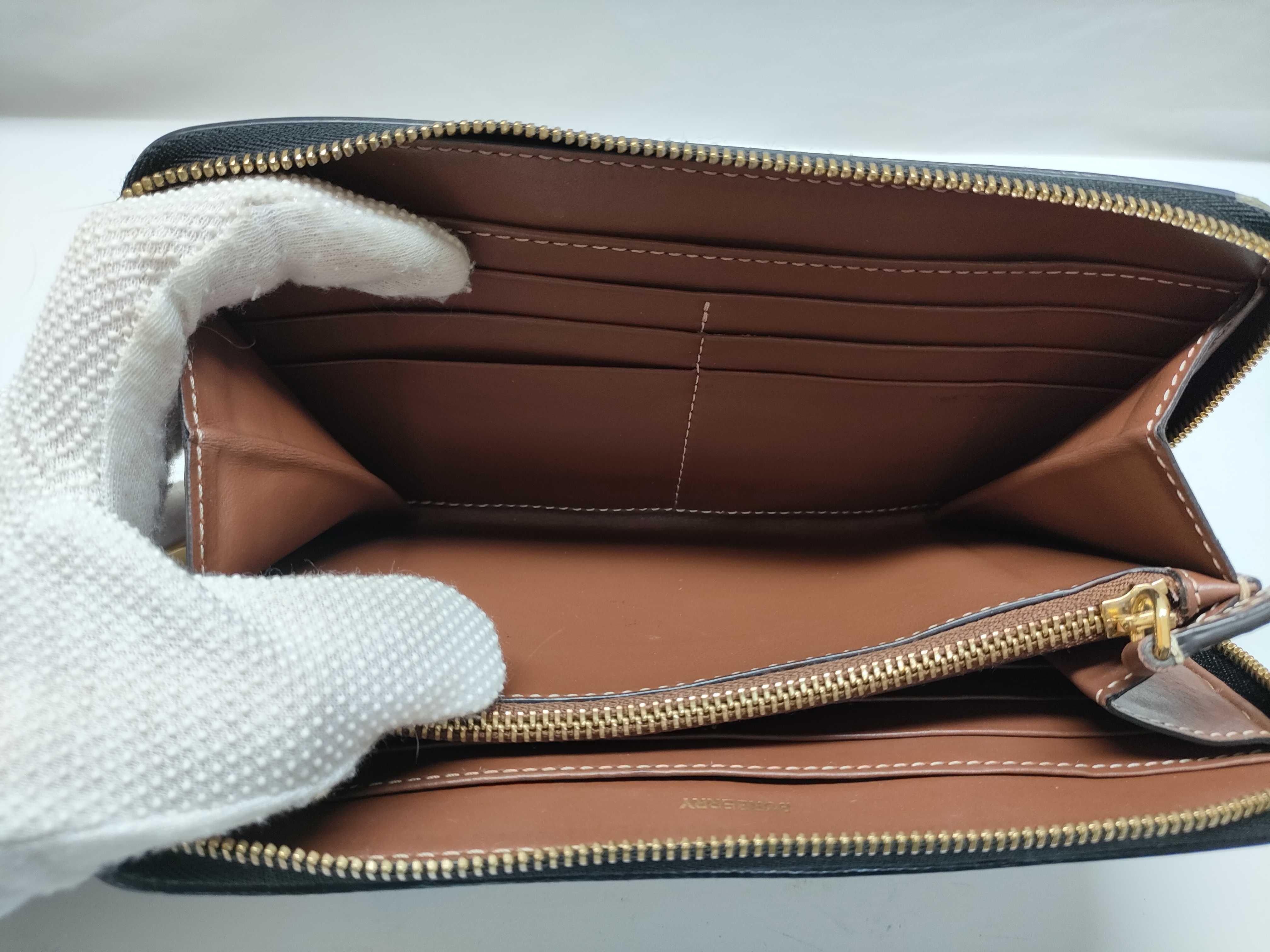 Horseferry Print Long Wallet, Canvas and Leather — view 9