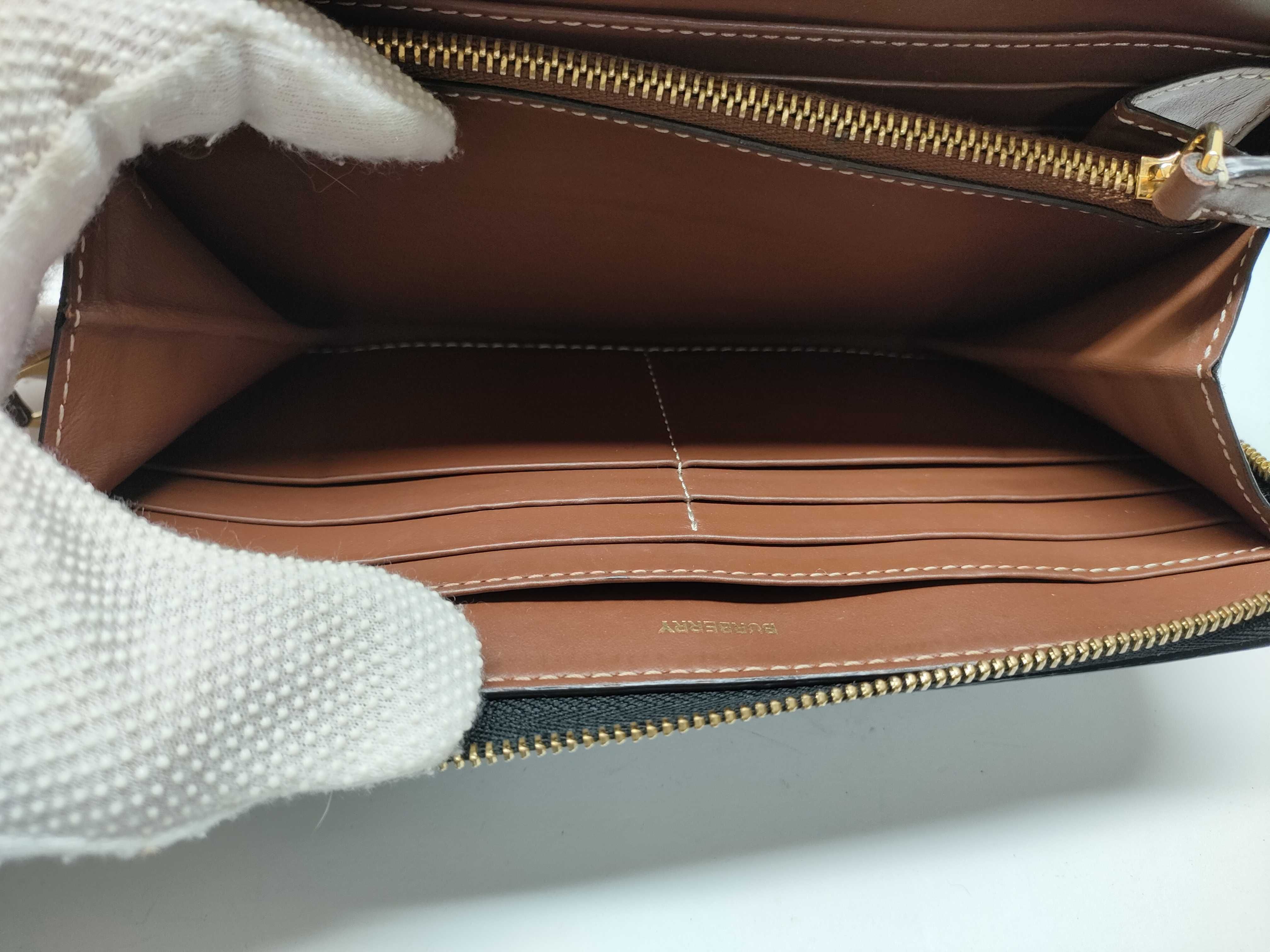 Horseferry Print Long Wallet, Canvas and Leather — view 10