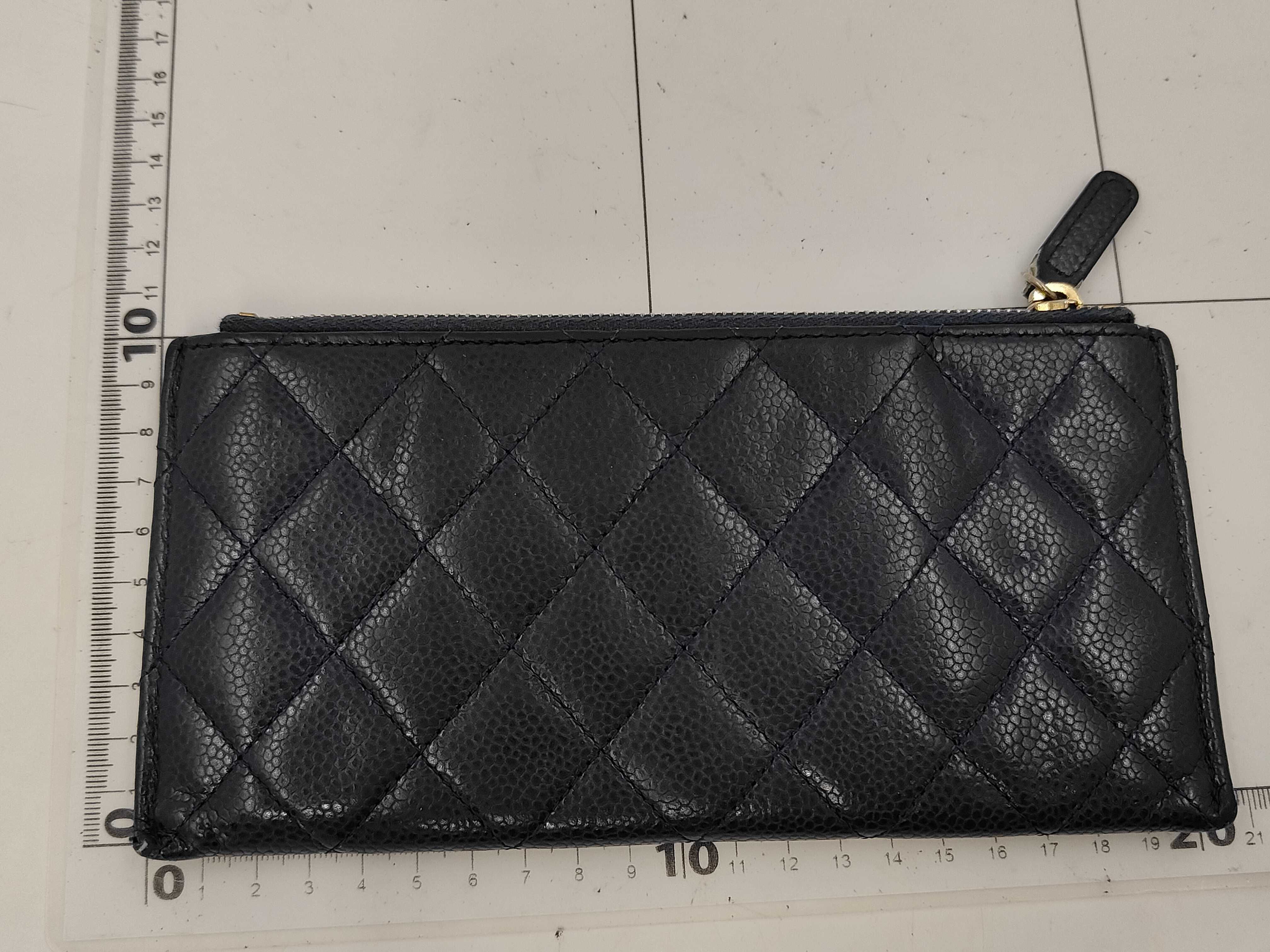 Navy Caviar Skin Boy 29 Series Long Wallet — view 2