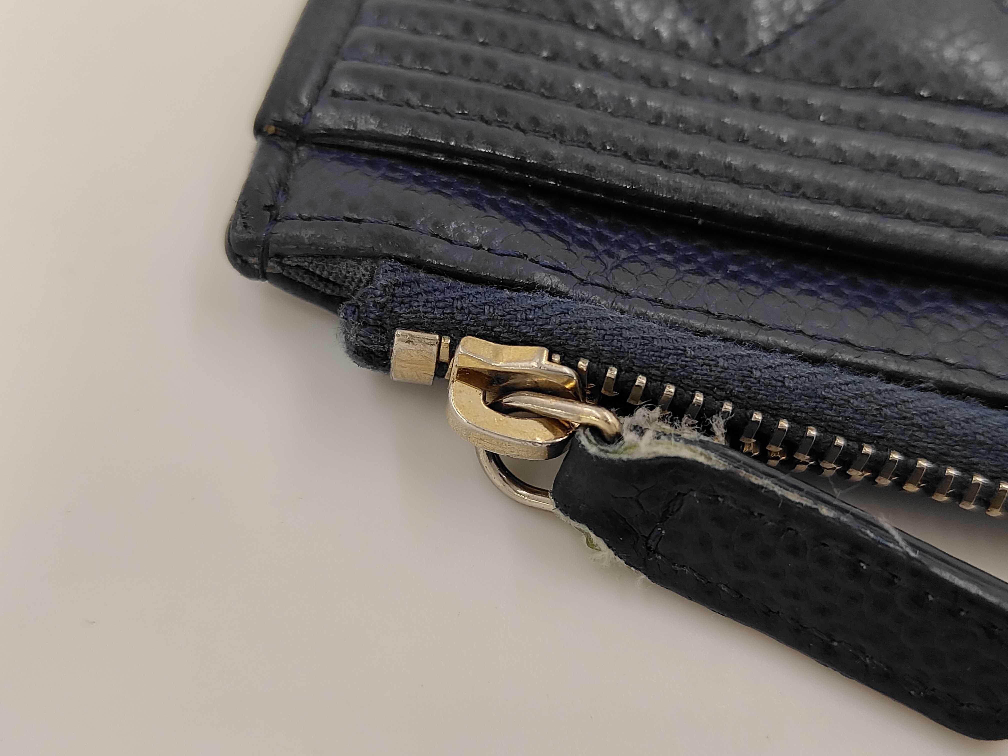 Navy Caviar Skin Boy 29 Series Long Wallet — view 7