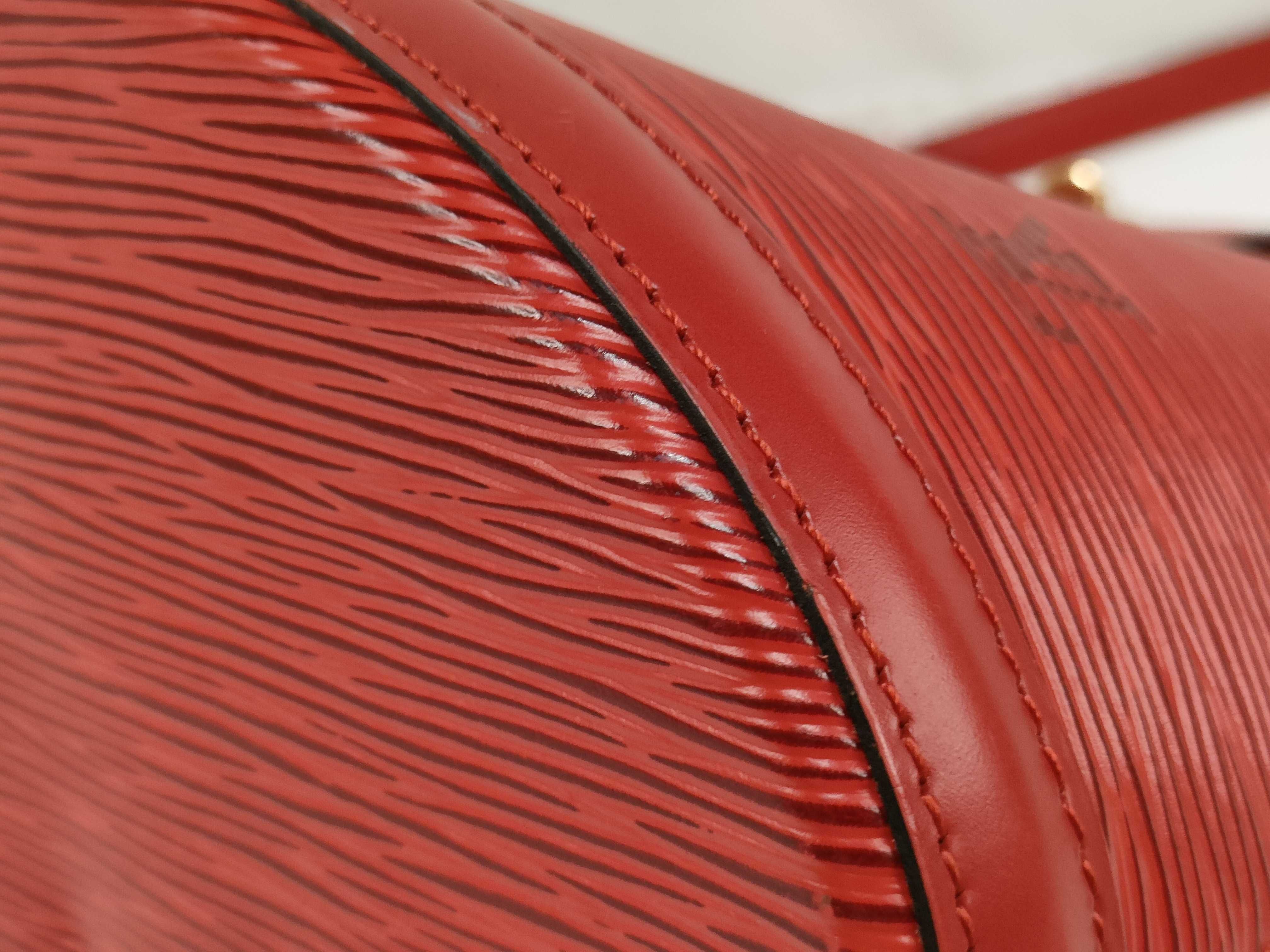 Epi Leather Cluny Red Shoulder Bag — view 5
