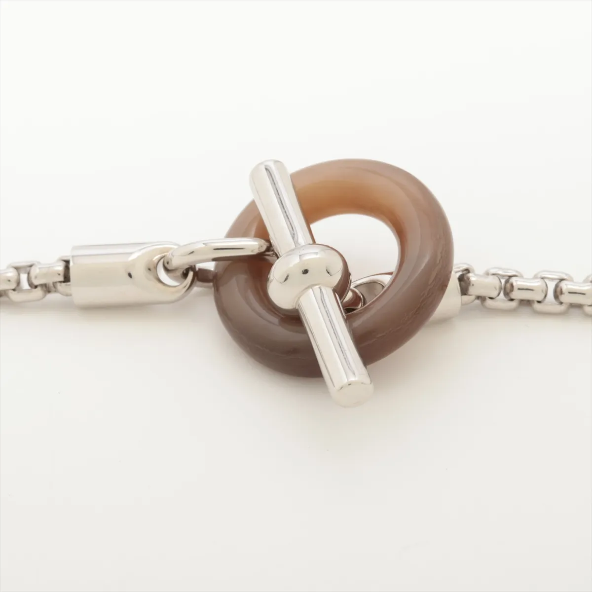 Melimelo Necklace, Buffalo Horn x Metal, Silver, — view 3