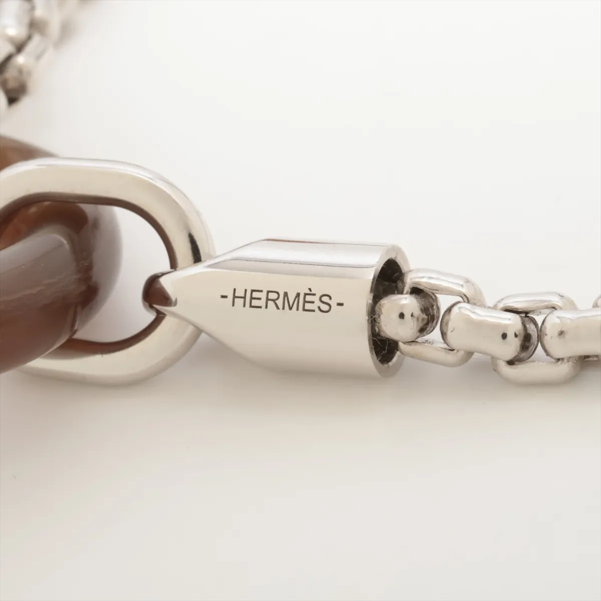 Melimelo Necklace, Buffalo Horn x Metal, Silver, — view 4