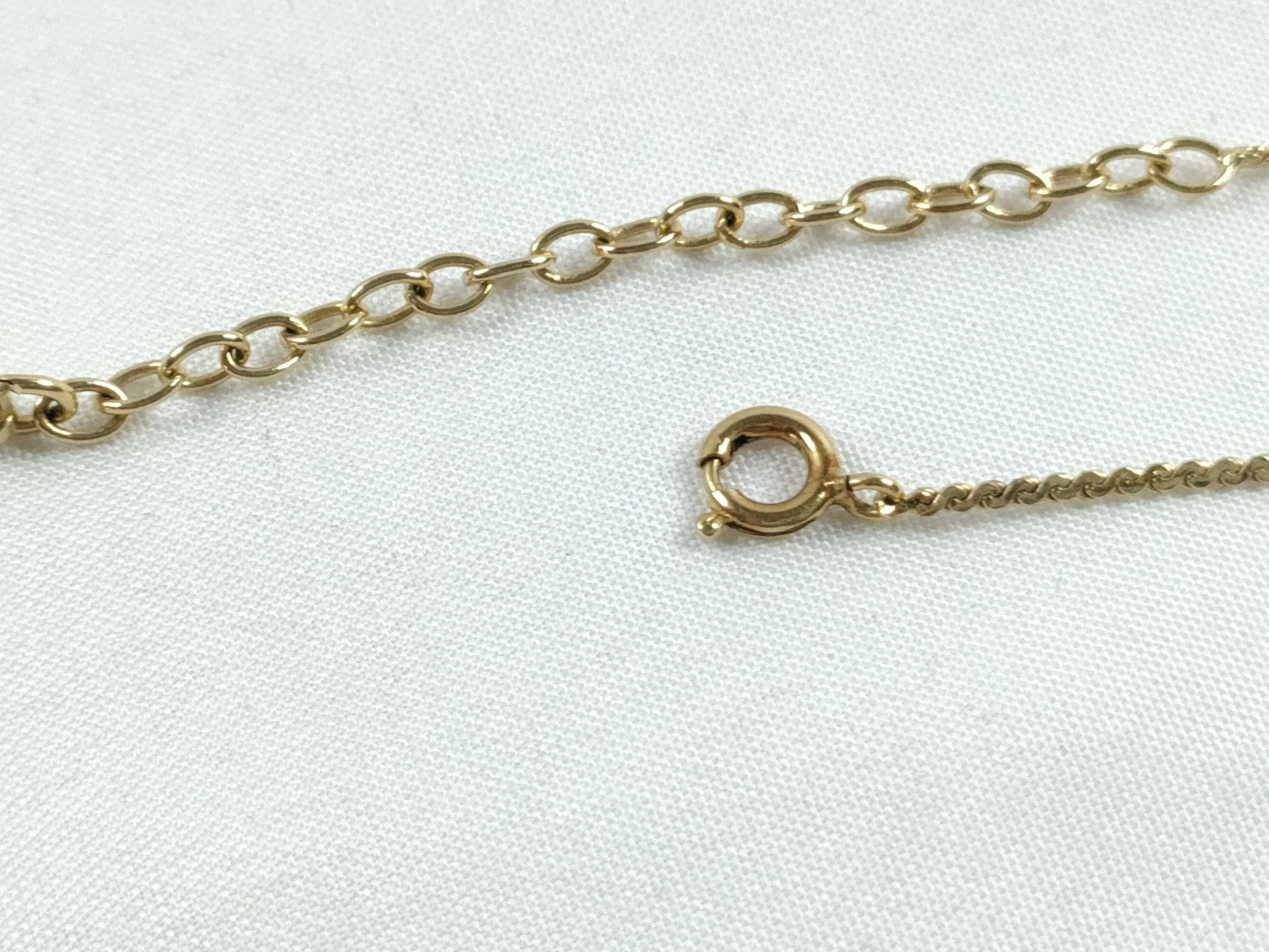Christian necklace, rhinestone gold necklace — view 7