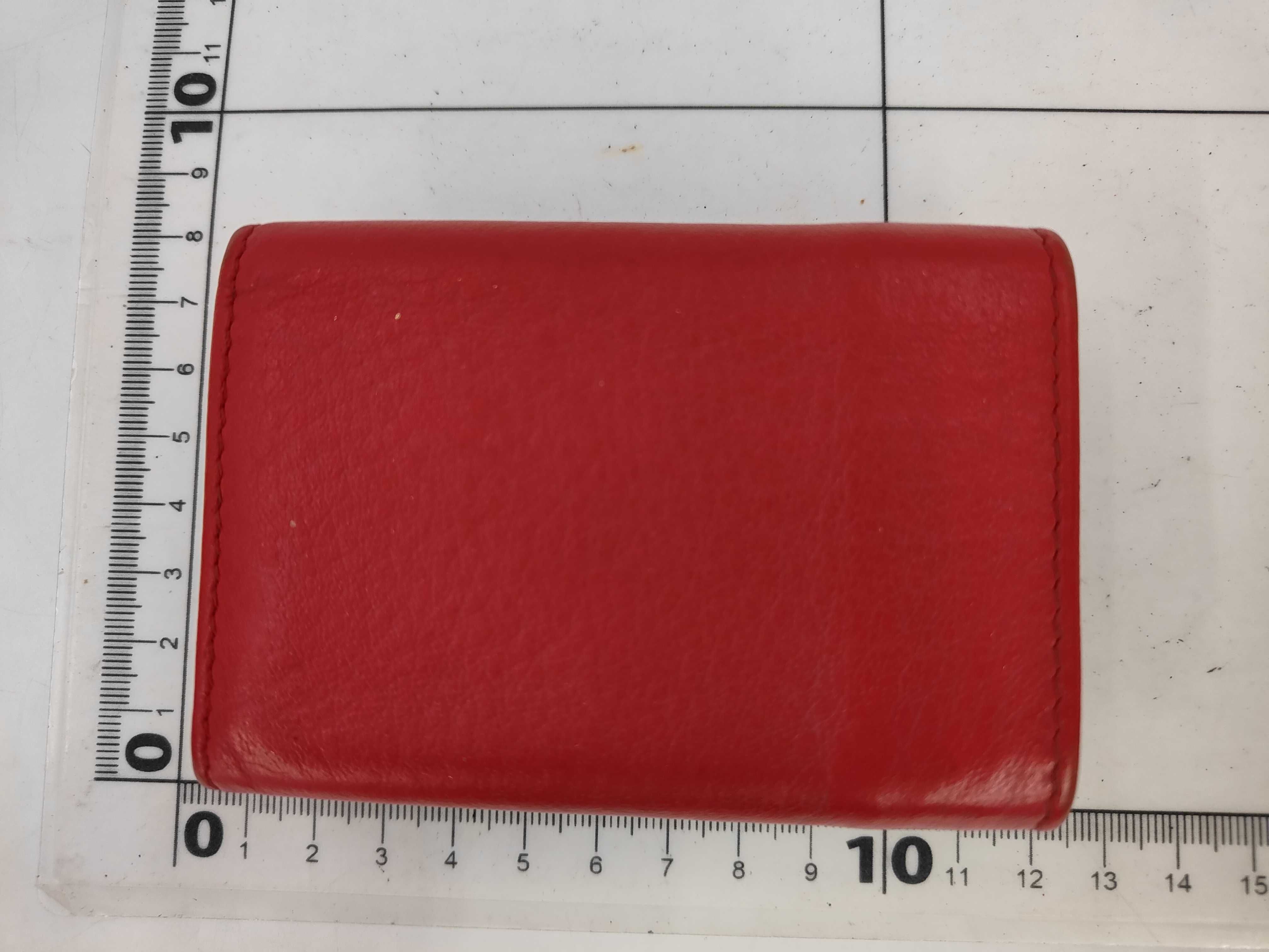 Tri-fold Wallet Leather Red Wallet — view 2