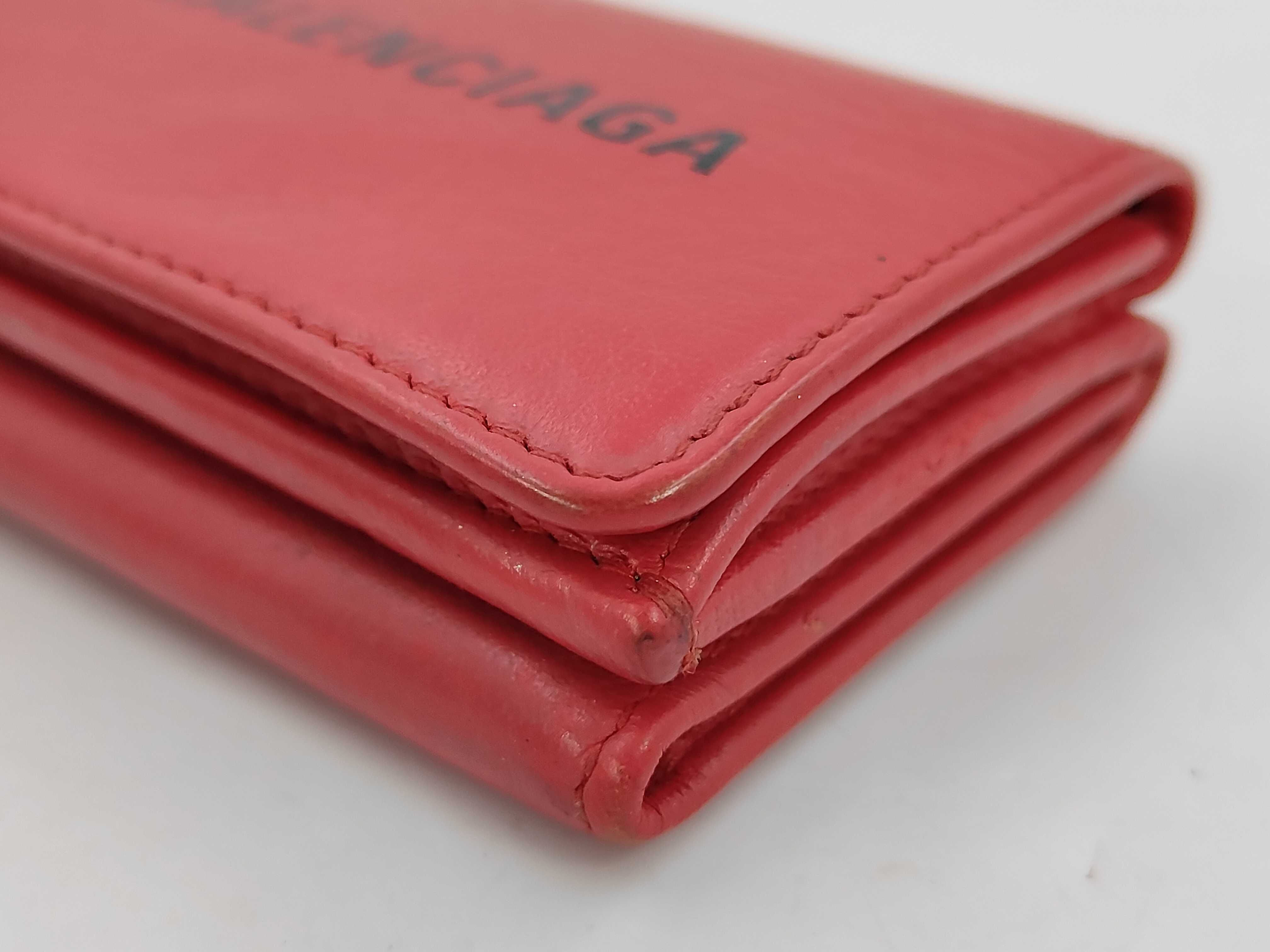 Tri-fold Wallet Leather Red Wallet — view 3