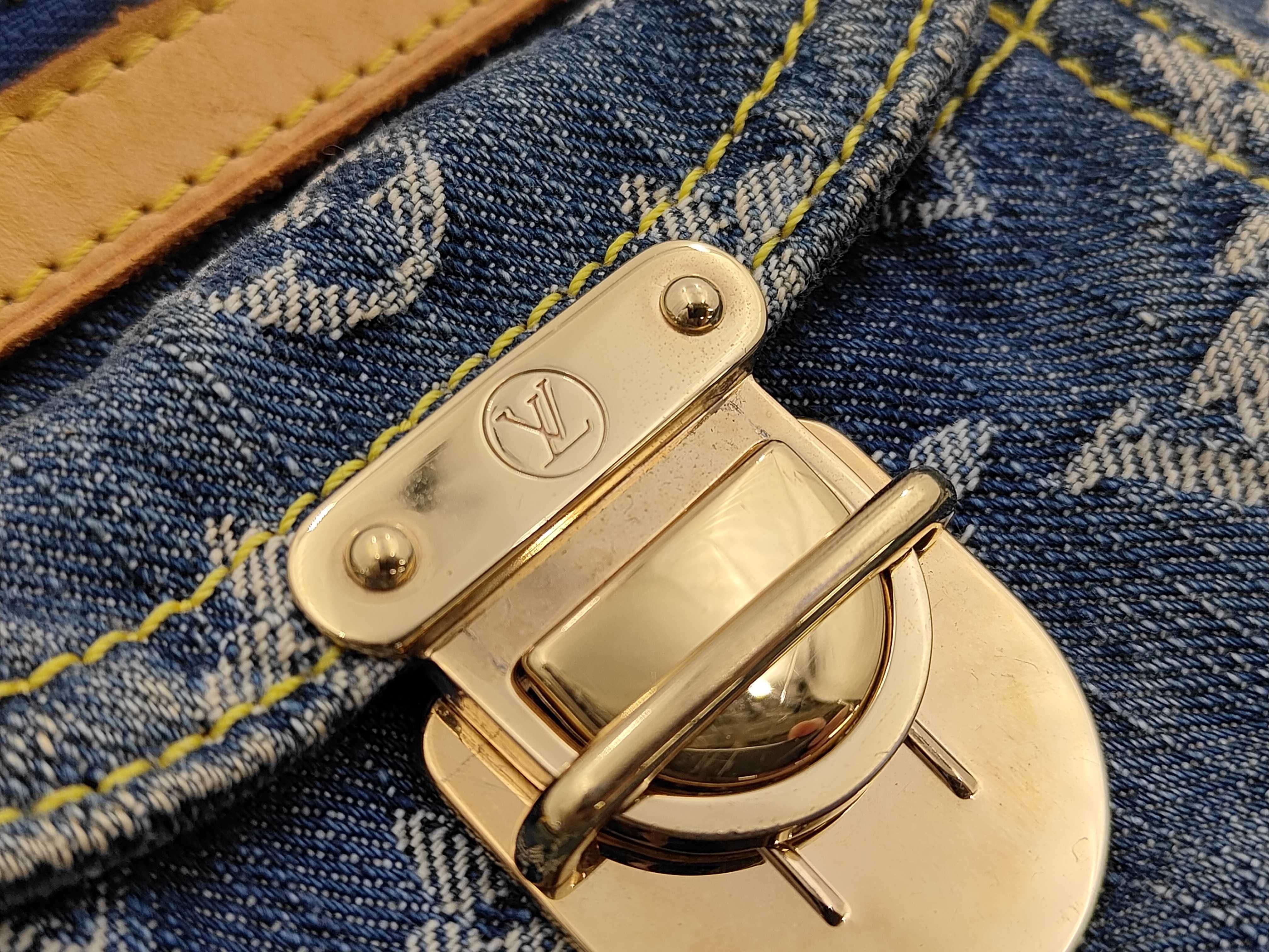 Monogram Denim LV Baggy PM Shoulder Bag Handbag — view 13