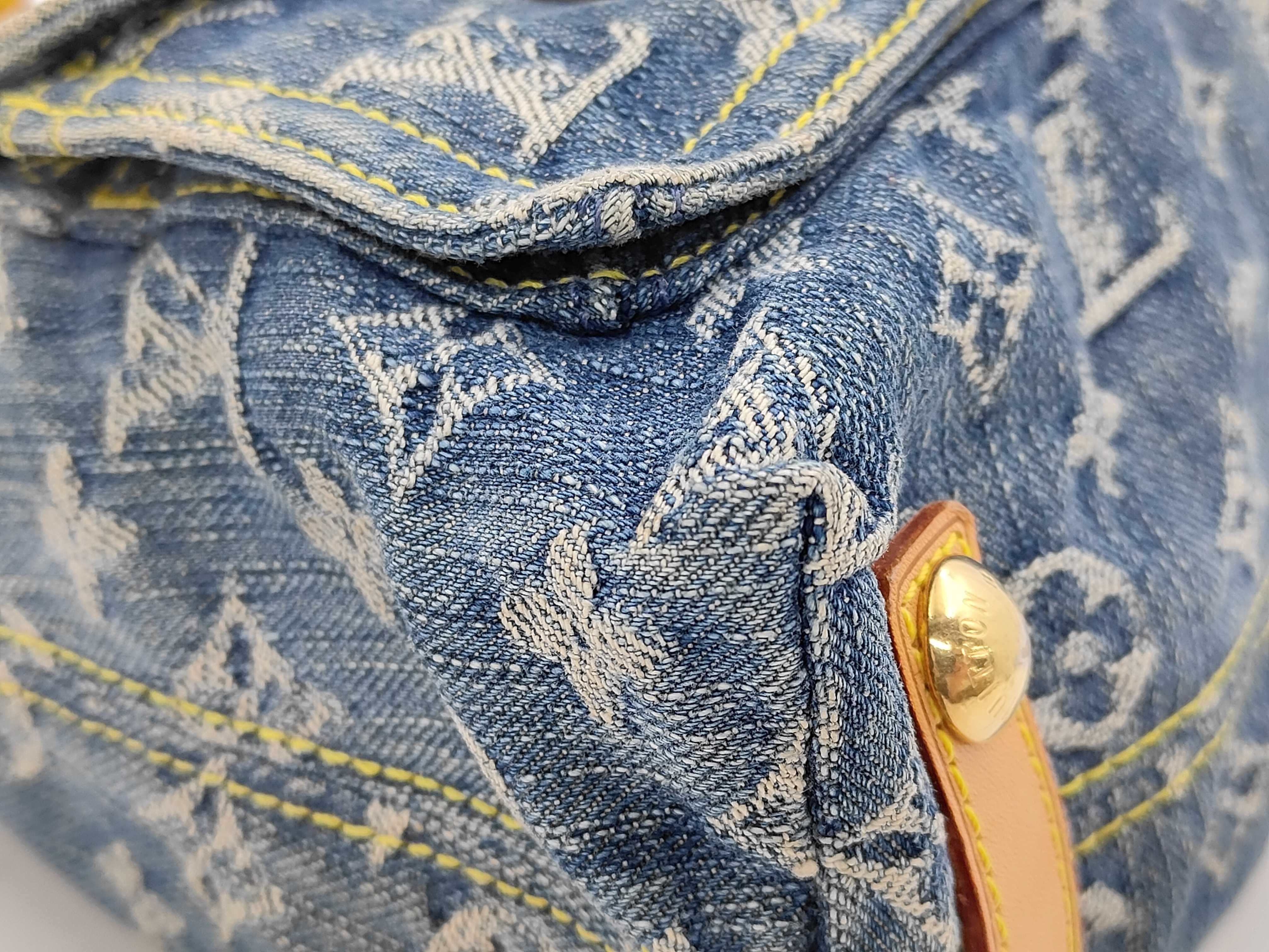 Monogram Denim LV Baggy PM Shoulder Bag Handbag — view 6