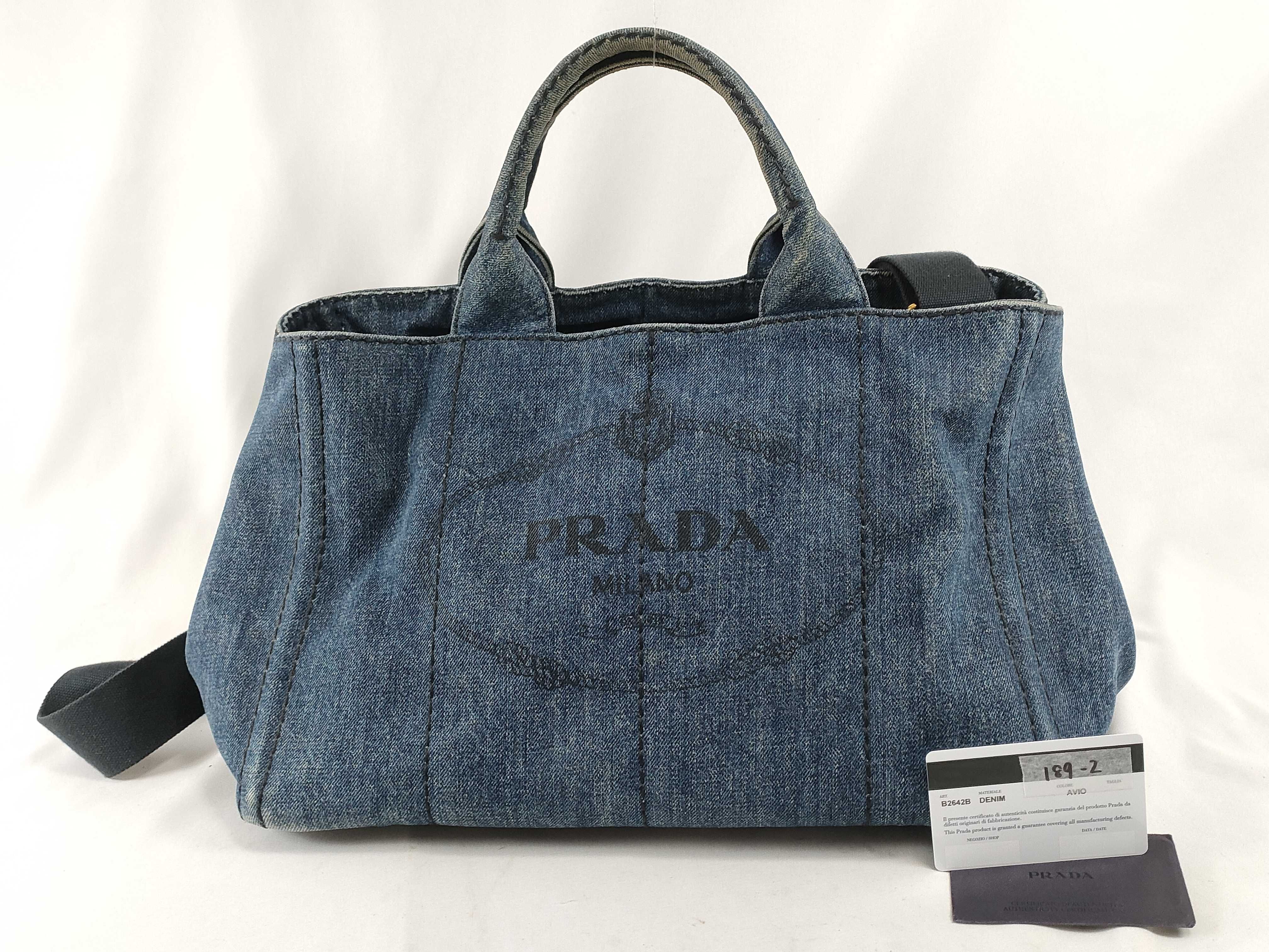 Canapa Denim Tote Bag M with Strap