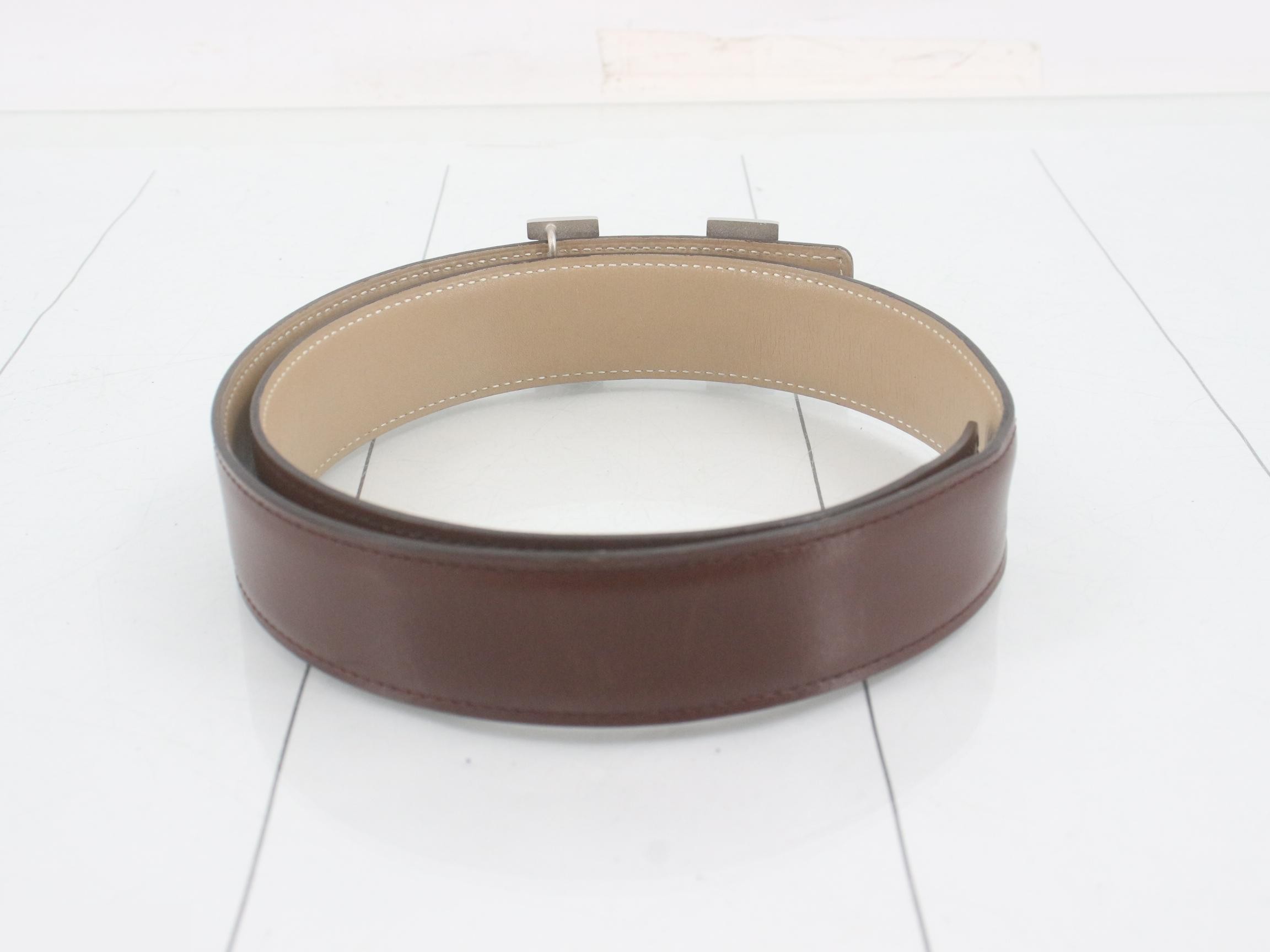 Constance H-belt, reversible, brown x beige — view 2