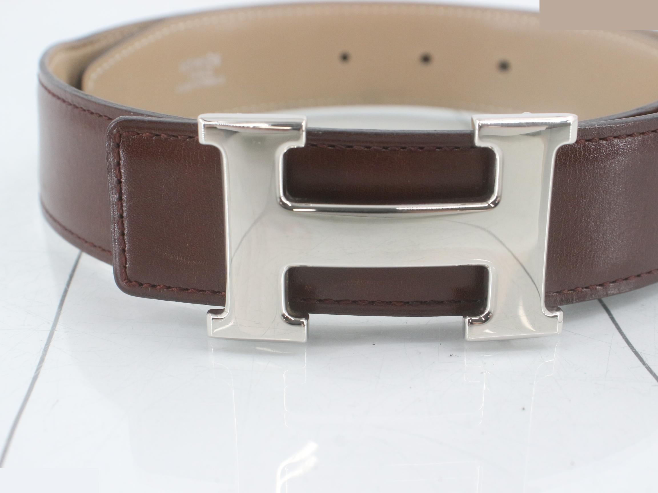 Constance H-belt, reversible, brown x beige — view 3