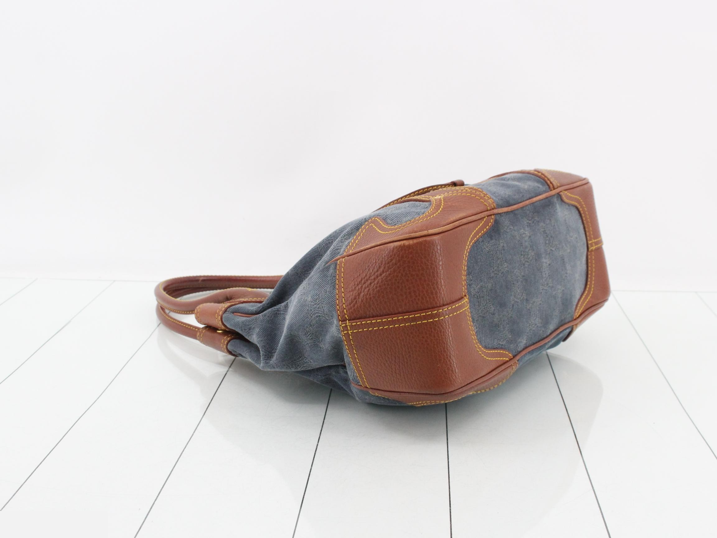 Paris Macadam Denim Tote — view 5