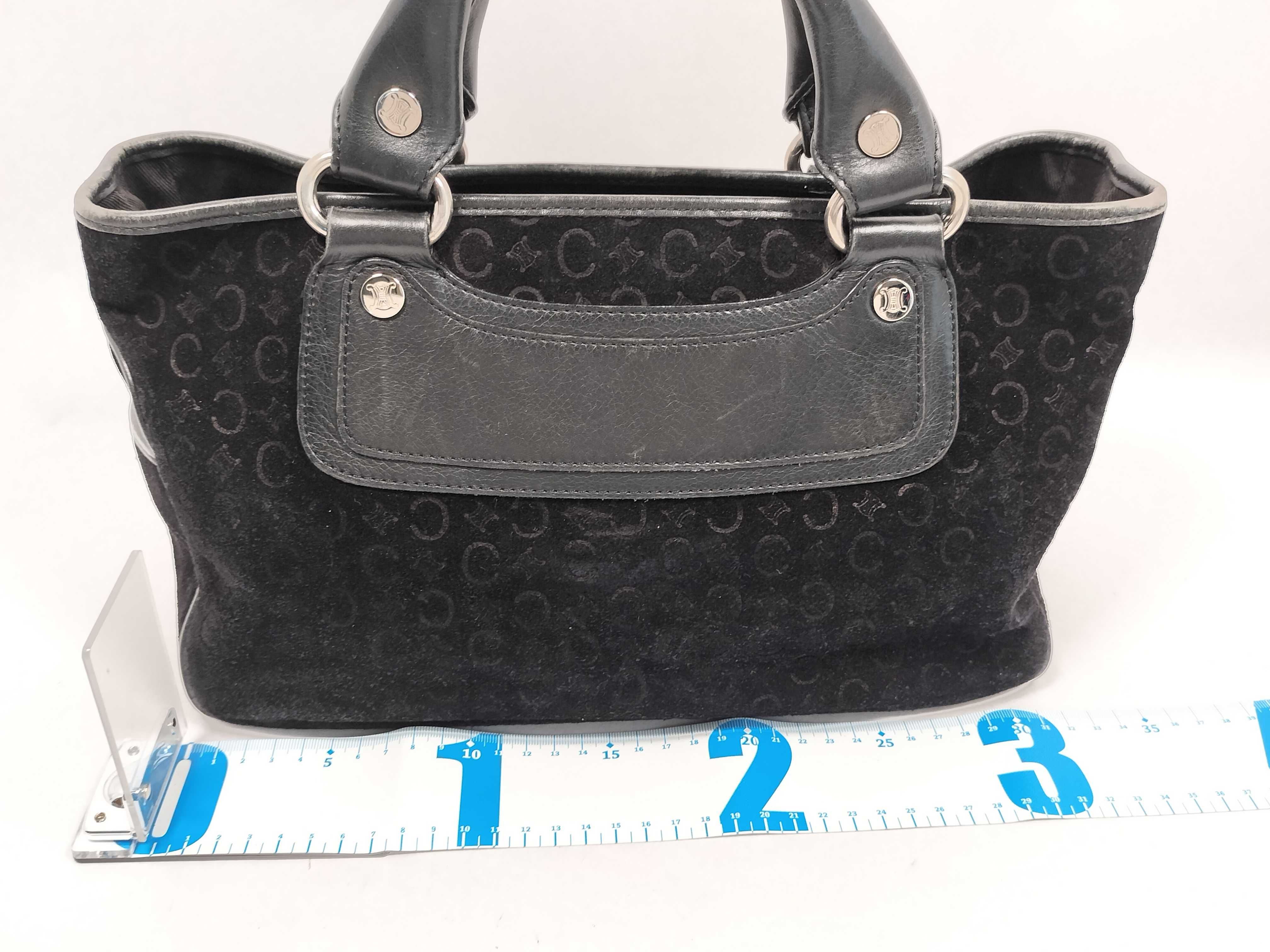 Boogie C Macadam Suede Handbag CE00/23 Black Handbag — view 2